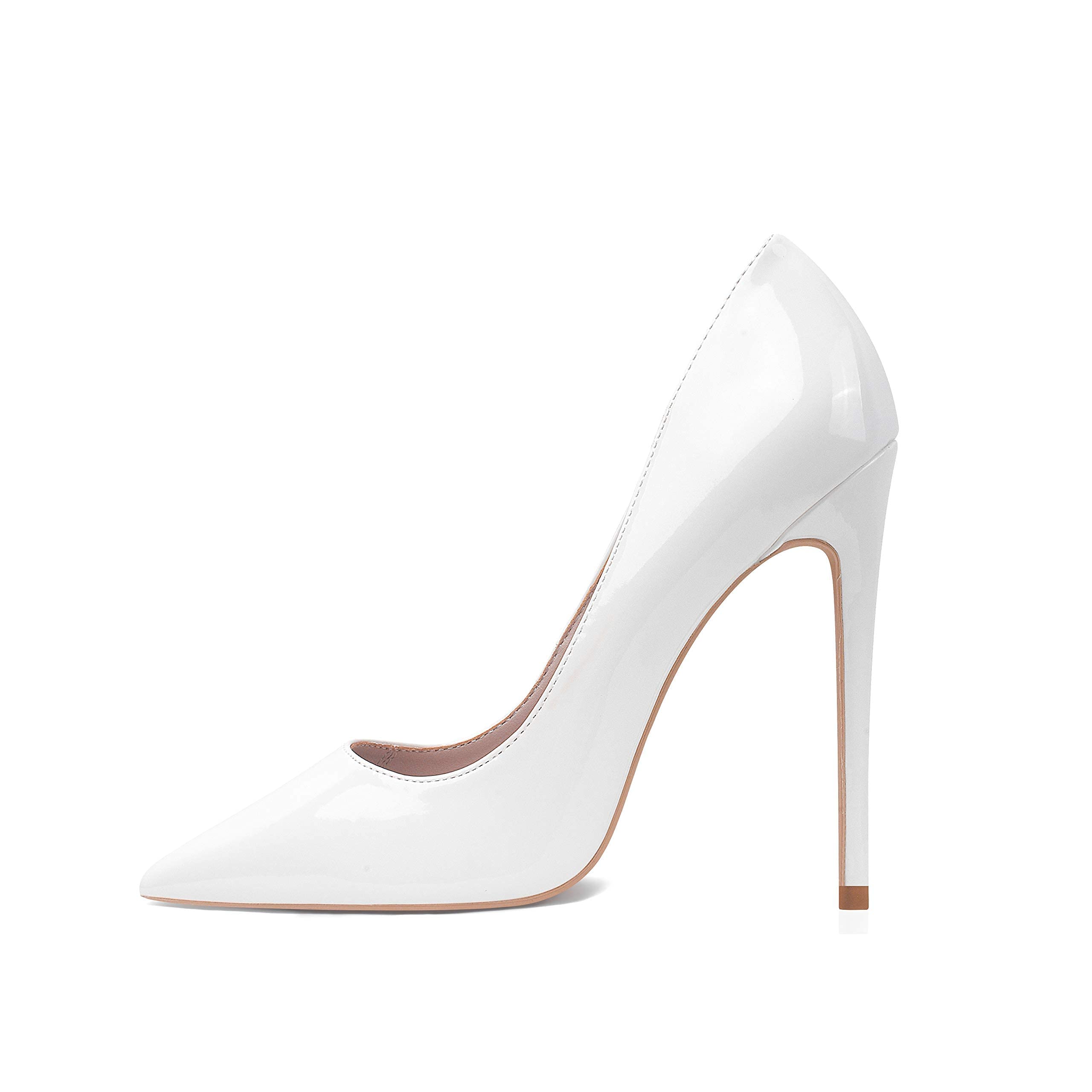 Women's Patent Stiletto Heels - White UK 6.5-image-60792894-9f65-4c1f-87a5-124513cbec88-103217