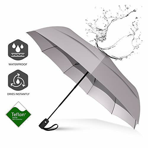 Repel Umbrella Windproof Double Vented Travel Umbrella With Teflon