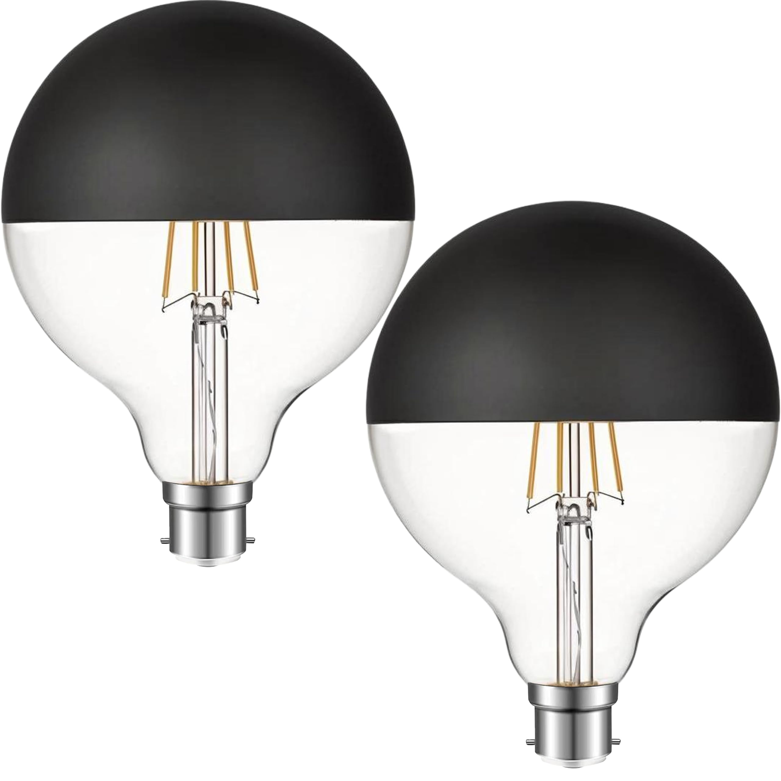 B22 LED Half Chrome Bulbs Dimmable - Black125 G125-image-96362df8-ff54-45e9-82a7-aeed2f72a87a-106920