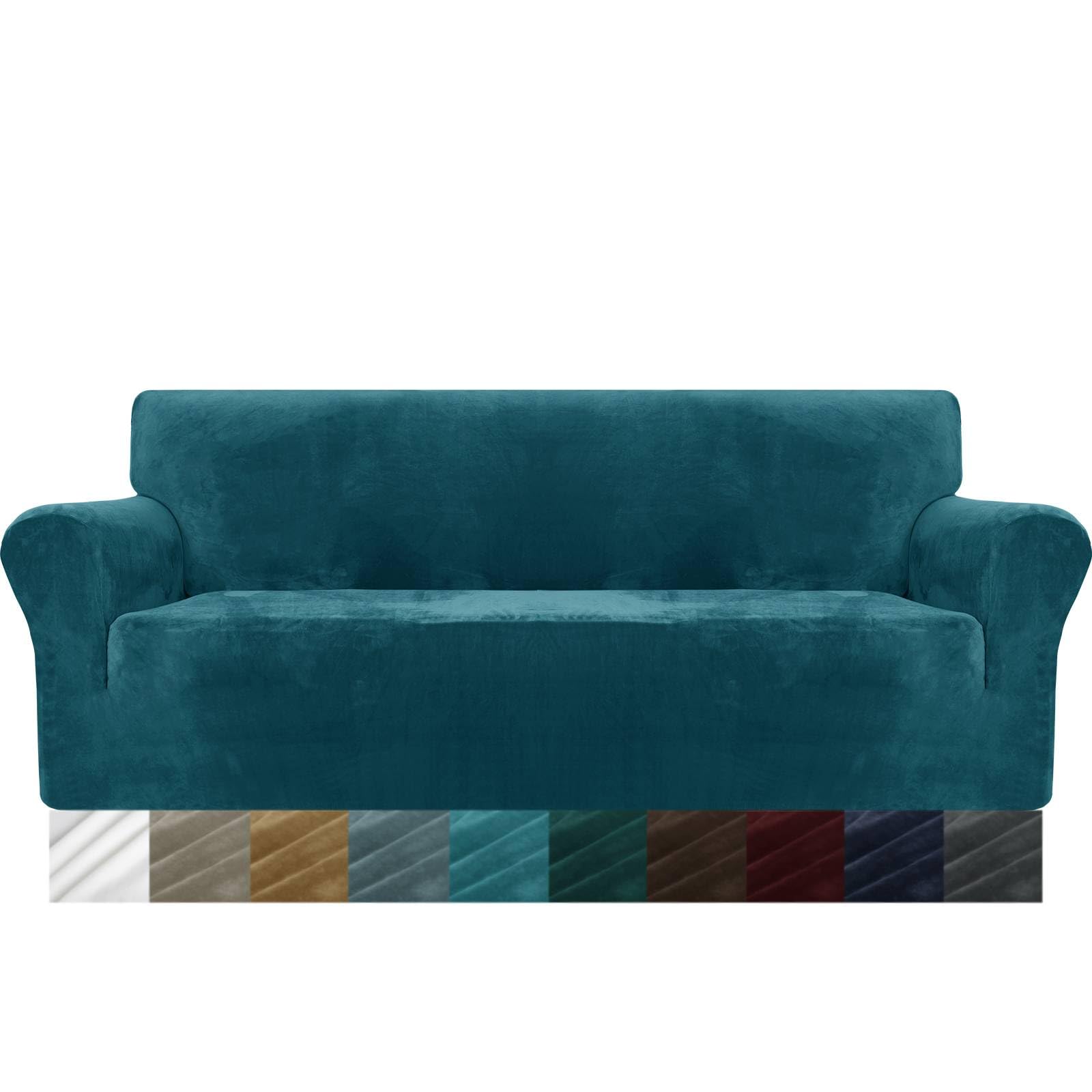 Velvet Sofa Cover - 3 Seater Blackish Green-image-a00e83fa-4f1a-4cb8-9add-68e76fb1149a-88896