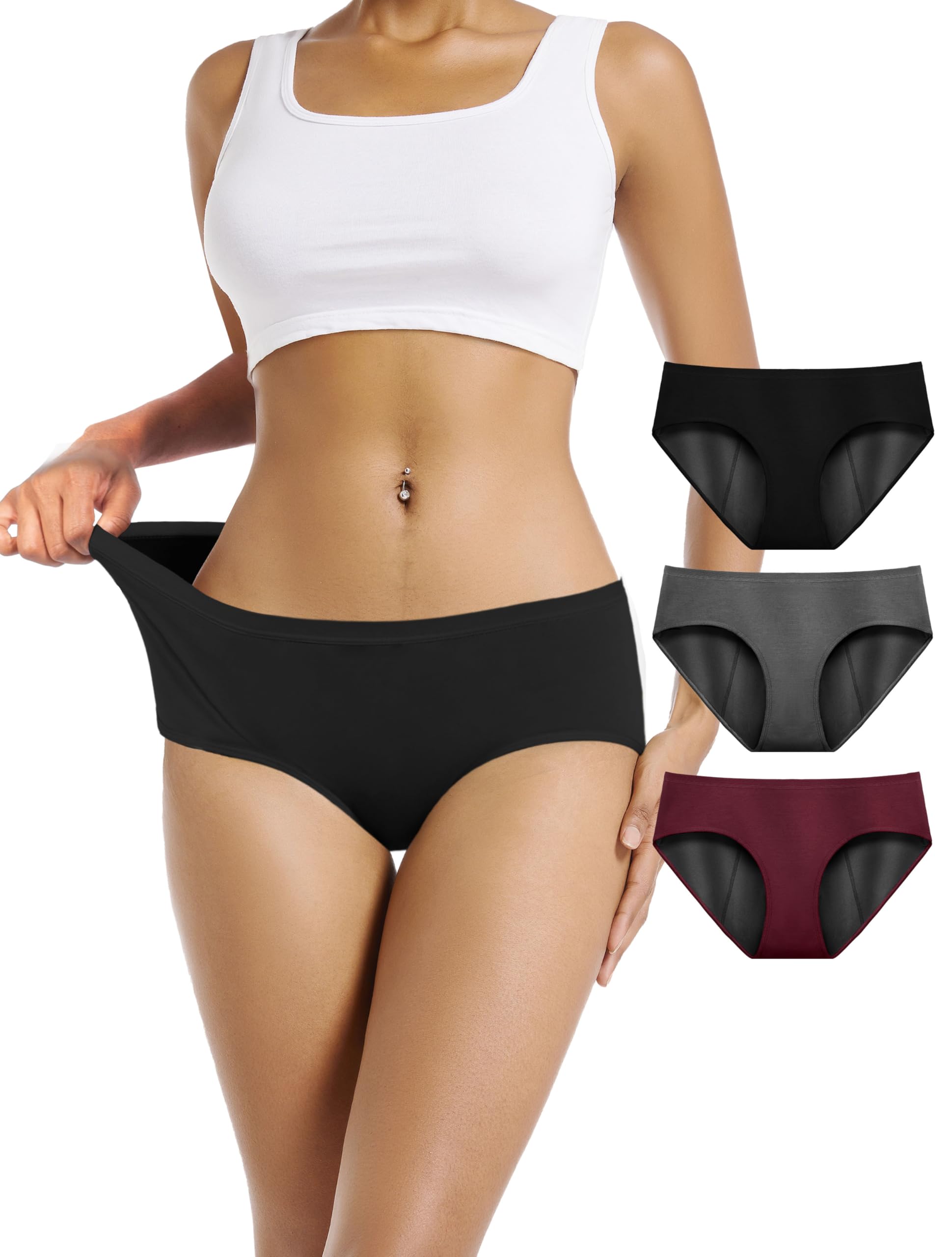 Period Pants Heavy Flow - XL Black/Burgundy/Charcoal Grey-image-76a485ad-006d-4b4b-9b75-52d4404f0f73-89705