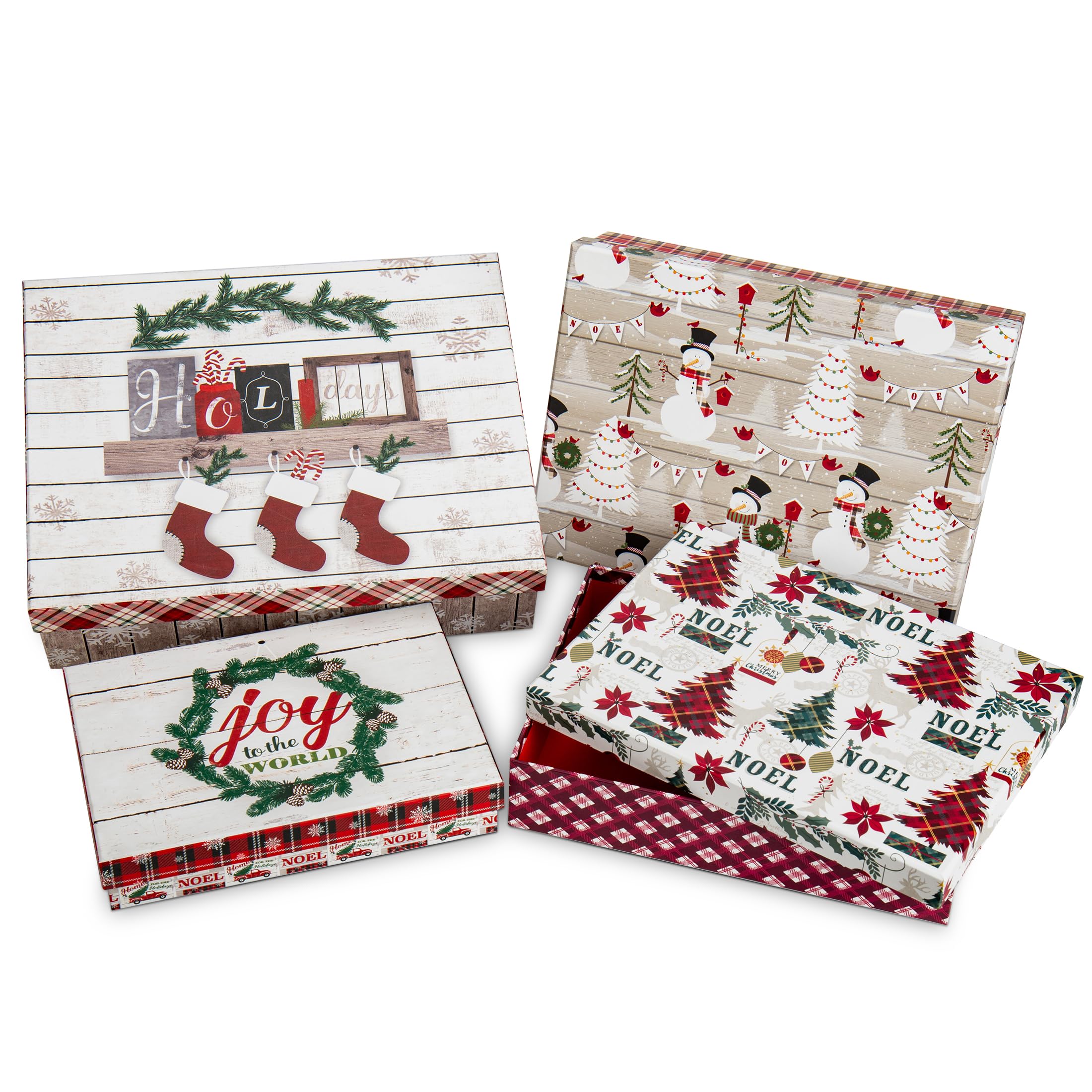 Set of 4 Gift Boxes with Lids - Multicolour #2-image-ade05322-6dc7-4425-878d-eb288b26809c-104121