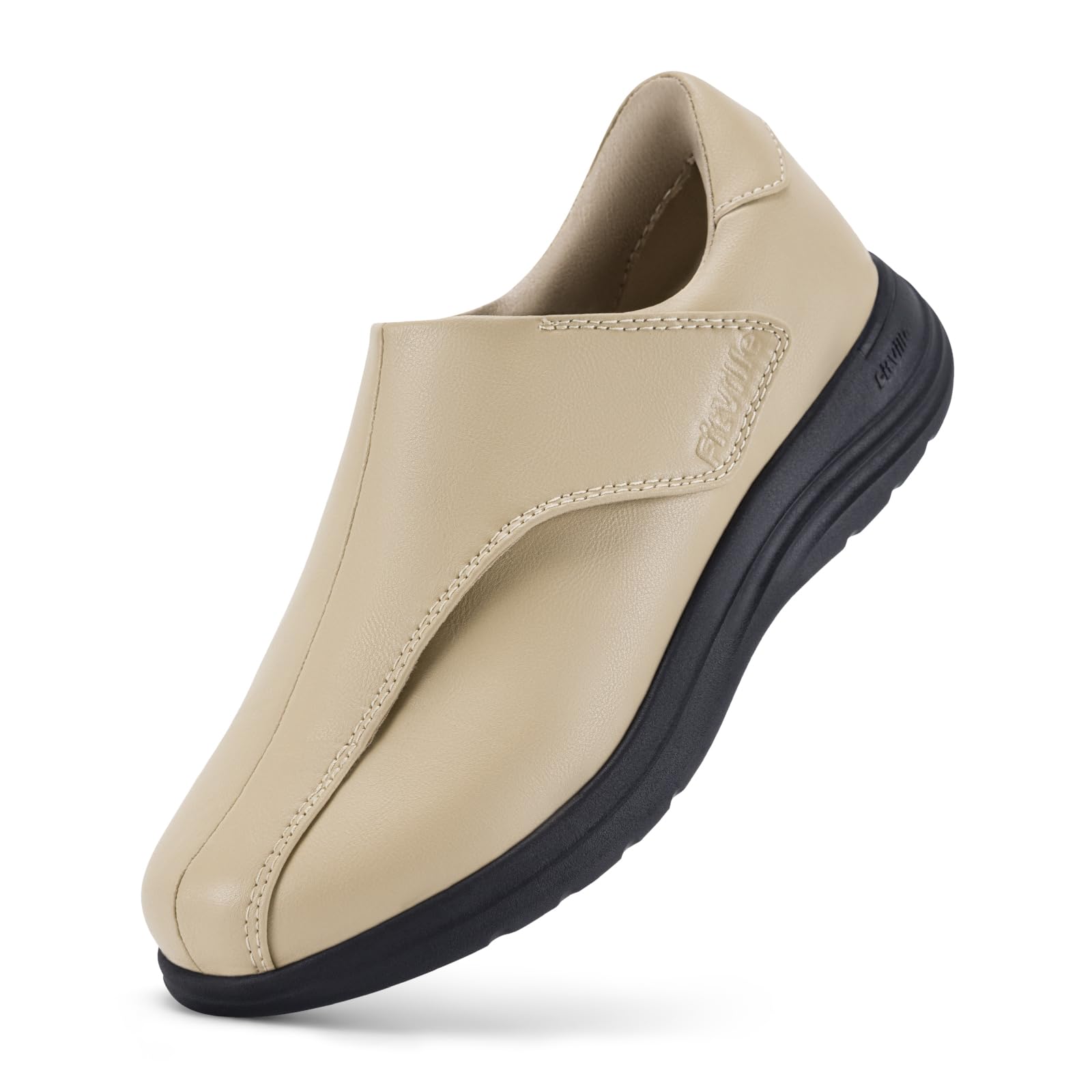 Women's Wide Slip-On Dress Shoes - Bronze UK 5.5-image-c6219f92-f03f-46b2-bb37-c5266e70303f-113640