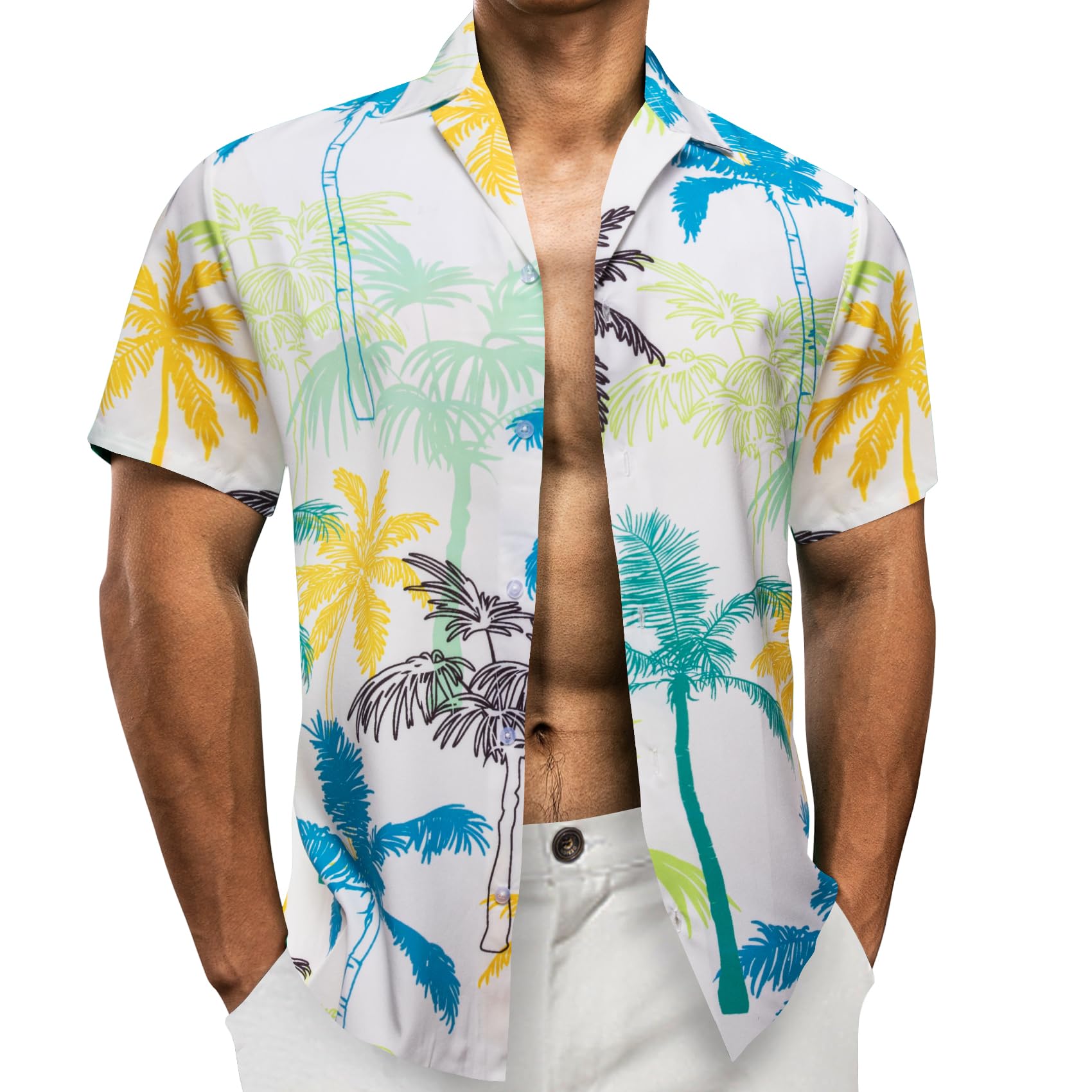 Barry.Wang Men Hawaiian Shirts Floral Print Classic Casual Blue S-3XL-image-667c9d1c-3a5e-4170-8989-5dca4979bd72-35580