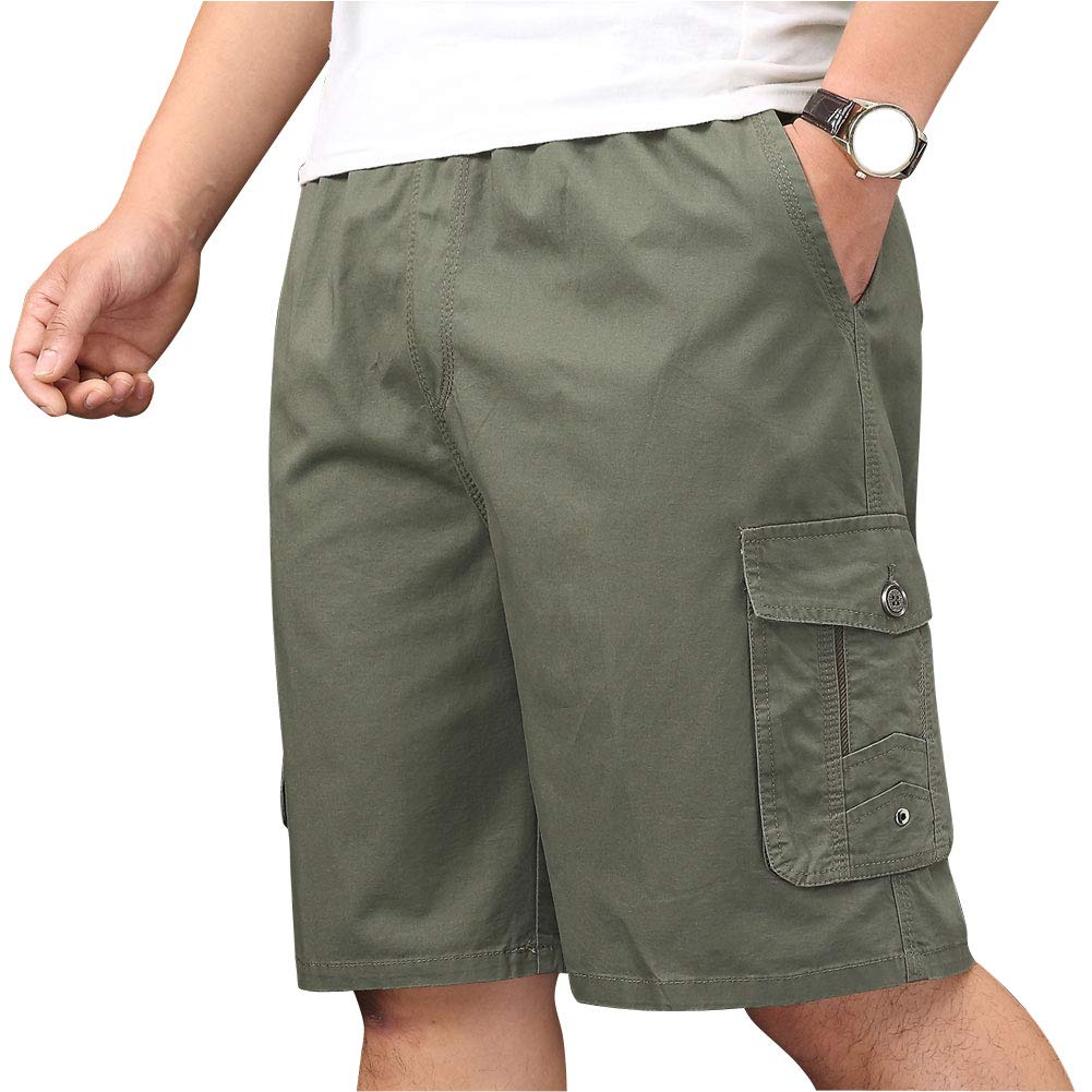Men's Cotton Cargo Shorts - Army Green 38-image-d102339c-c155-4d15-8f36-ca32a1e8860f-111077