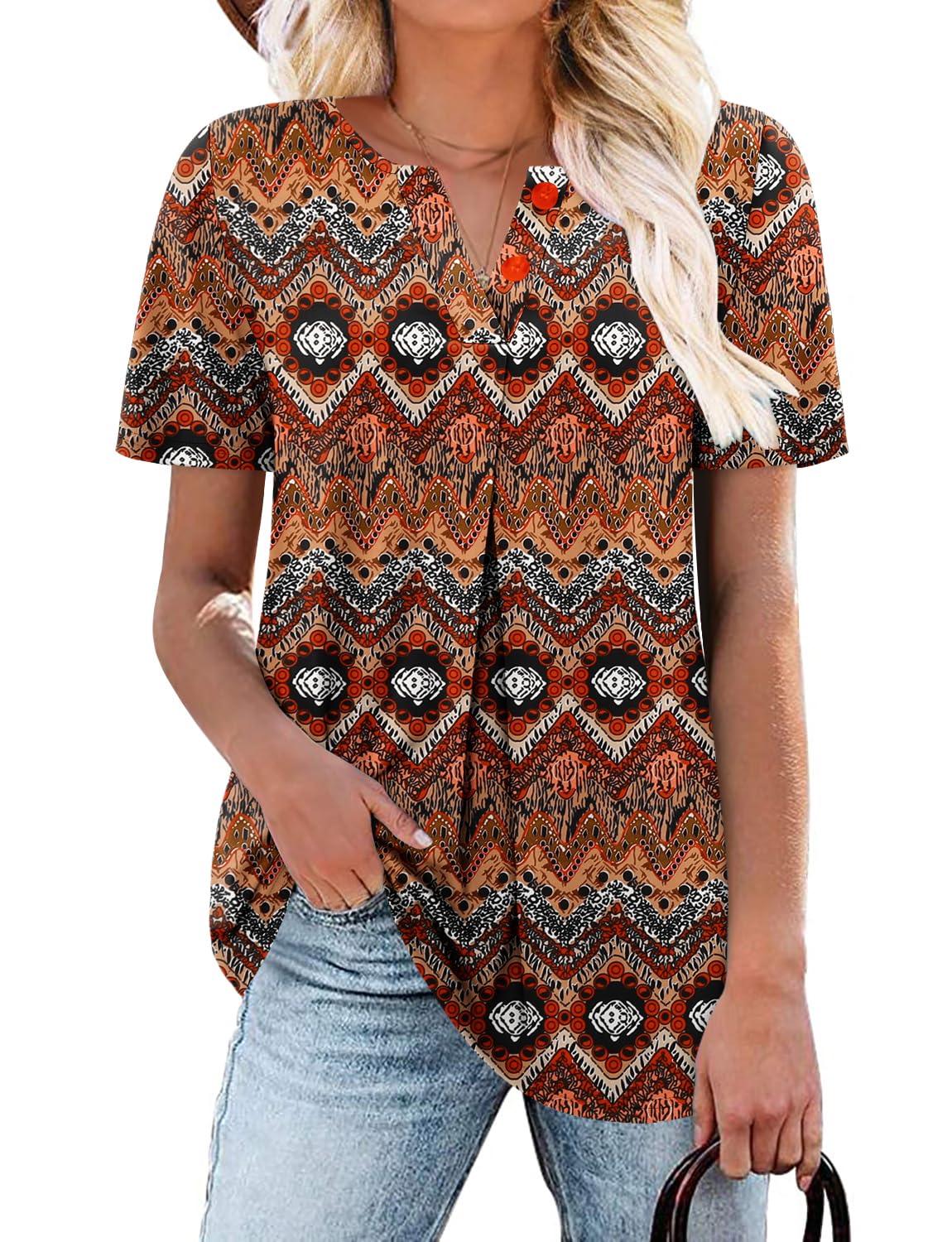 Women's V Neck Tunic Top - A Orangeform 18-image-ad51e5ef-daa4-4c70-a635-c3e5732b93d0-103401