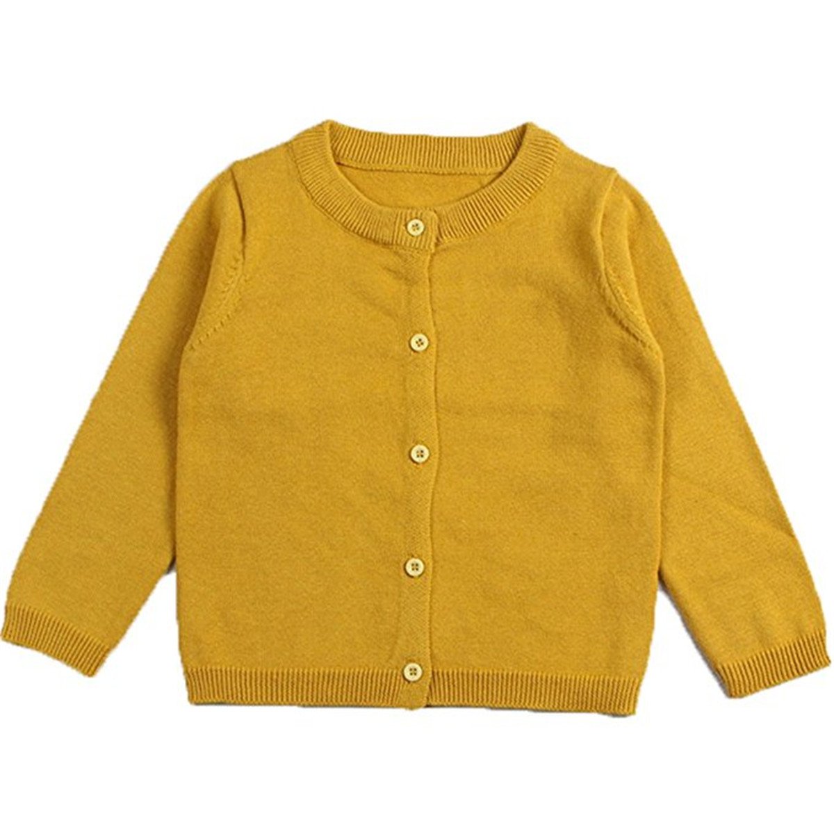 Girls Knit Cardigan Button-Down - Turmeric 3-4 Years-image-22e5ceb5-6ac2-4ea7-8264-9e4cca7bb448-110405