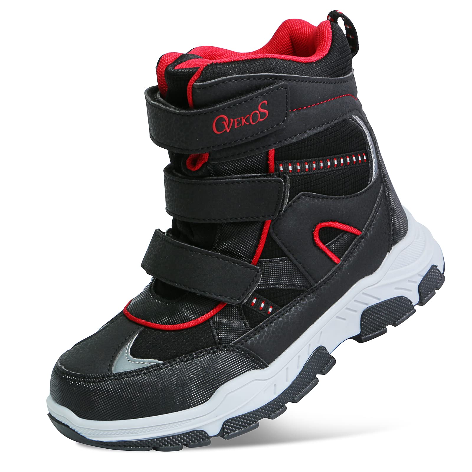 Kids Winter Snow Boots - Black Red UK 9.5 Child-image-f54c0f74-e50e-4bf0-976c-4d0b6e3971ff-119797