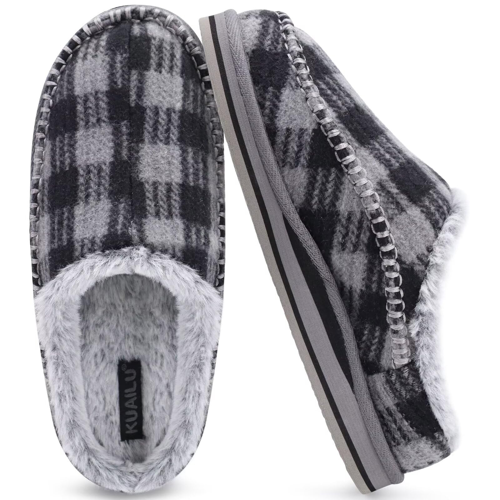 Men's Memory Foam Clog Slippers - Deep Grey UK 11-image-b6754476-d650-4f92-8fa5-300f430f70b8-104594