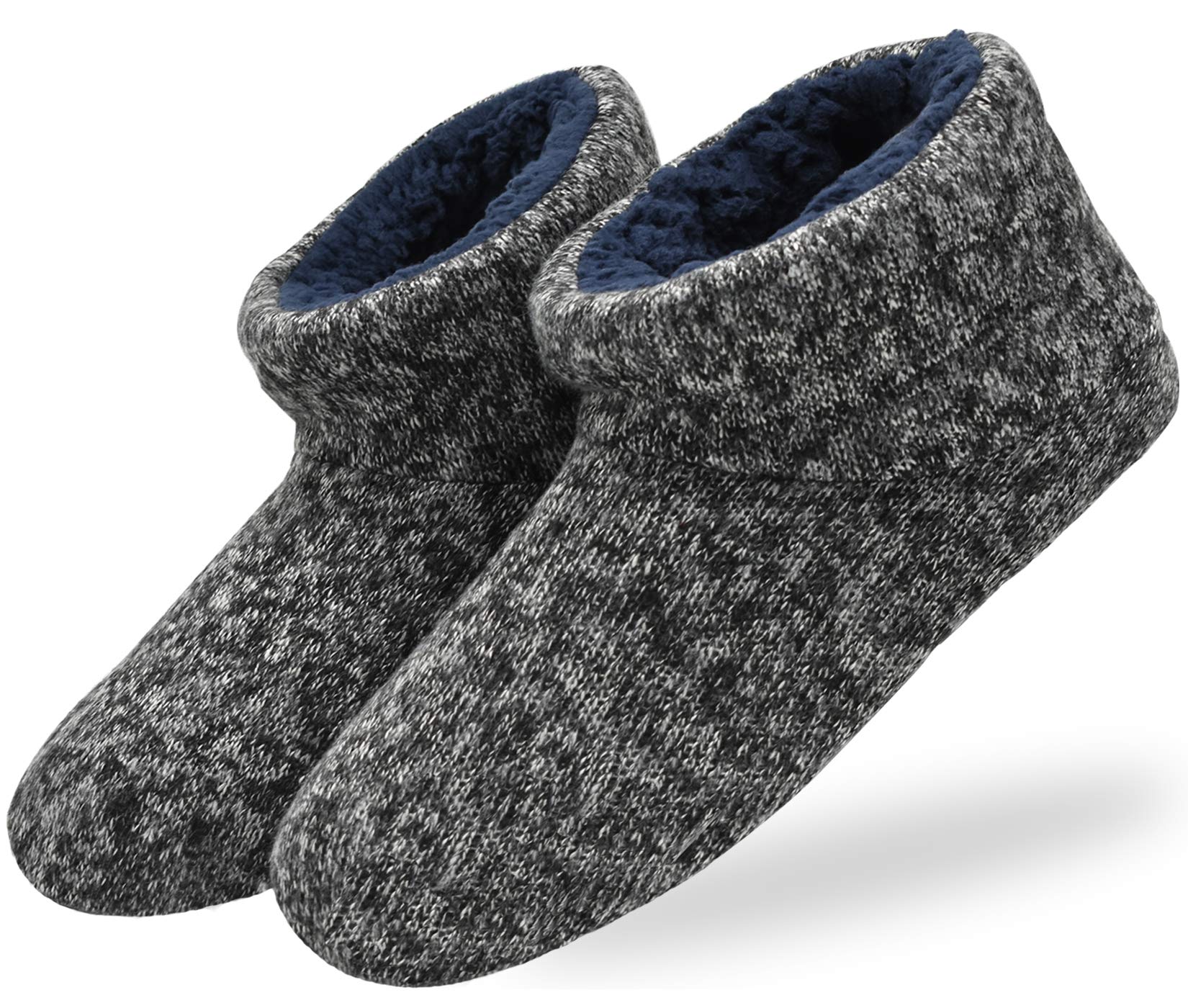 Men's Knitted Slipper Boots - Black UK 8-image-bd80866d-6a6a-409d-9ceb-25700d5705ed-109126
