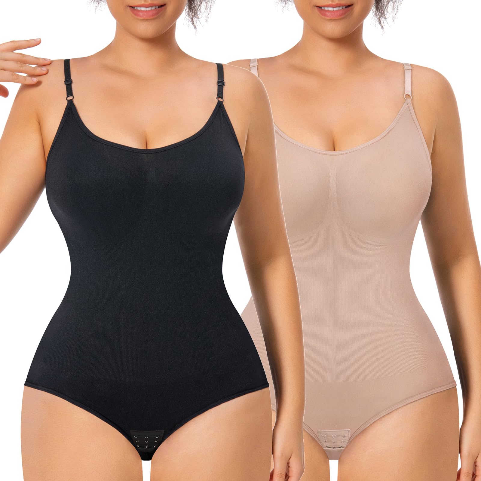 Shaping Bodysuit with Tummy Control - Black+Beige S-image-d58971cf-9e0a-4af6-a1cb-0405c2d002f2-89727