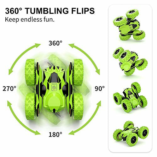 SGILE RC Remote Control Car Toy, 4WD Stunt Car For 6-12 Years Kids