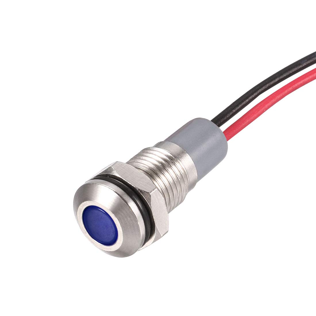 Blue LED Signal Indicator Lights 12V-24V 8mm Metal Shell - 5 Pack-image-6694ea04-0419-4585-810d-6e10148c96c0-60996