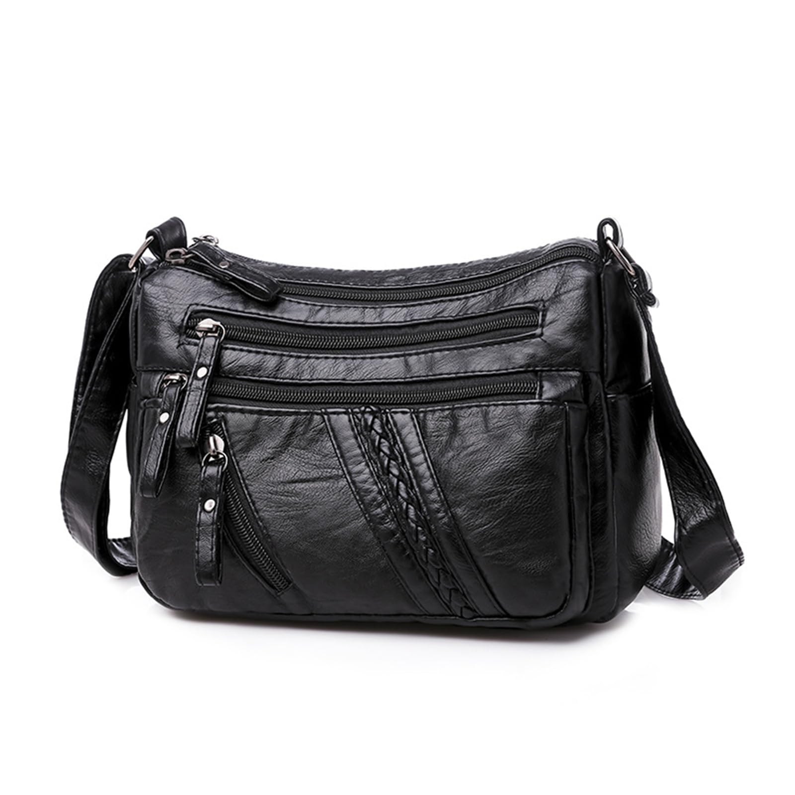 Stylish Multi-Pocket Crossbody Shoulder Bag for Women - Soft PU Leather Handbag-image-3522446a-720e-44fa-8214-1b1f31ea54af-53451