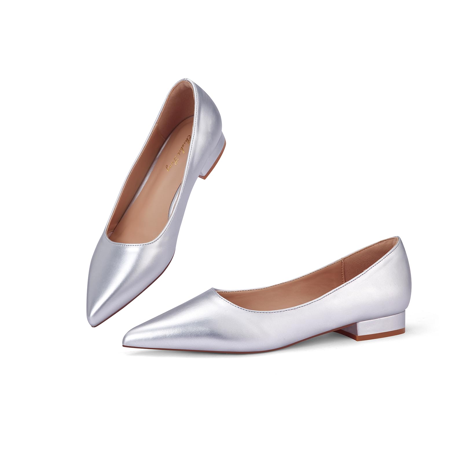Women's Slip-On Flats - Silver UK 7.5-image-ce31671a-a26e-481d-9713-be5696e29342-88753