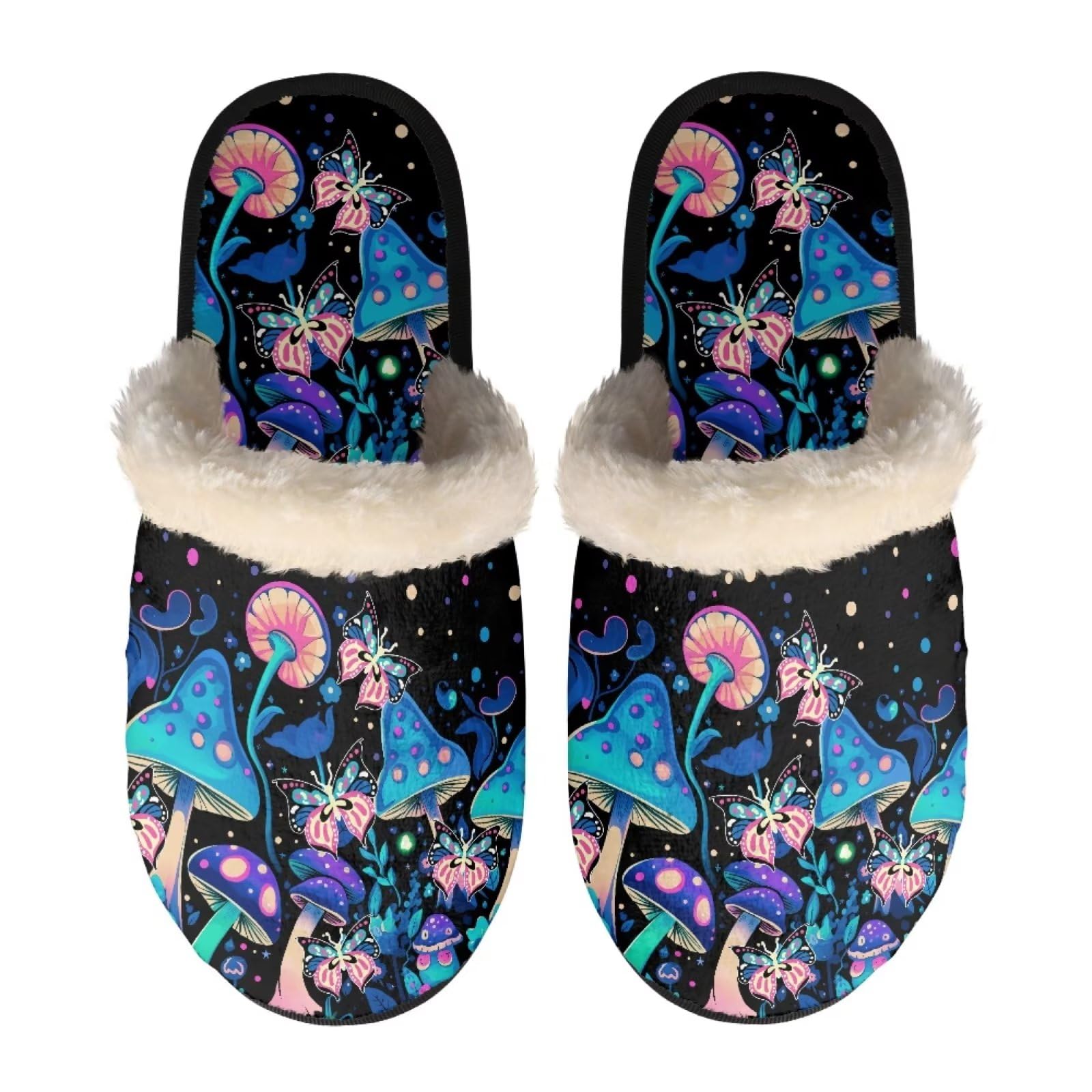 chaqlin Mushroom House Shoes Cotton Slippers for Women Girls Cute Blue chaqlin Mushroom House Shoes Cotton Slippers for Women Girls Cute Blue