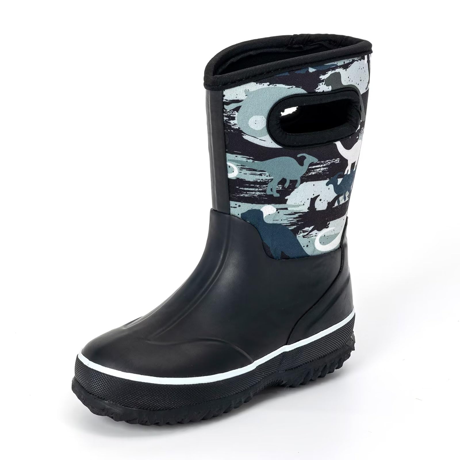 Kids Dinosaur Neoprene Rubber Wellies, Waterproof Thermal Boots, Size 12 UK Child-image-a4a64cba-4bb8-4b5b-ad2f-aa3980155a06-52758