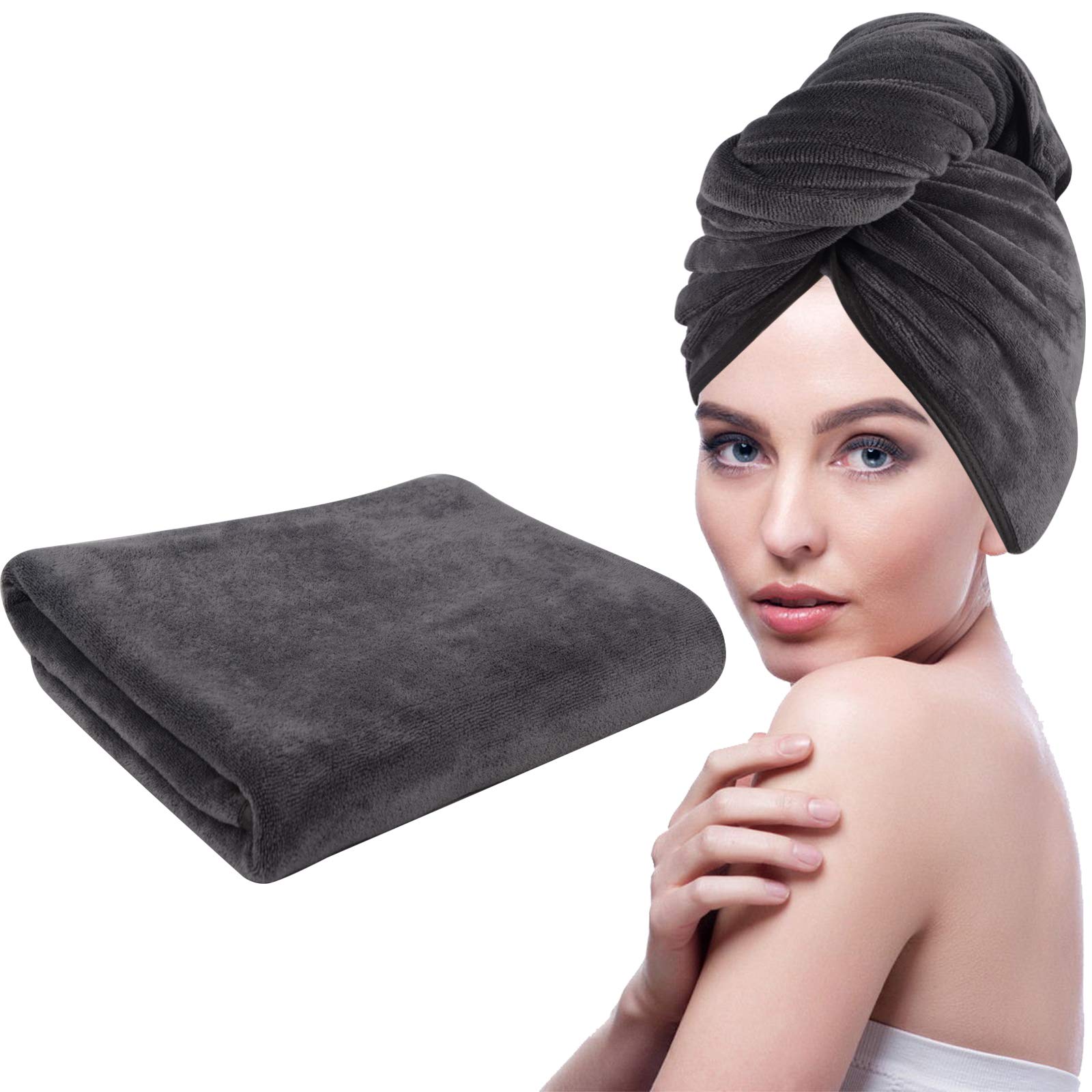 Microfibre Hair Towel Rapid Drying - Grey 61×112-image-e2fd04e3-3903-4781-9f7b-5bb644166e72-108171