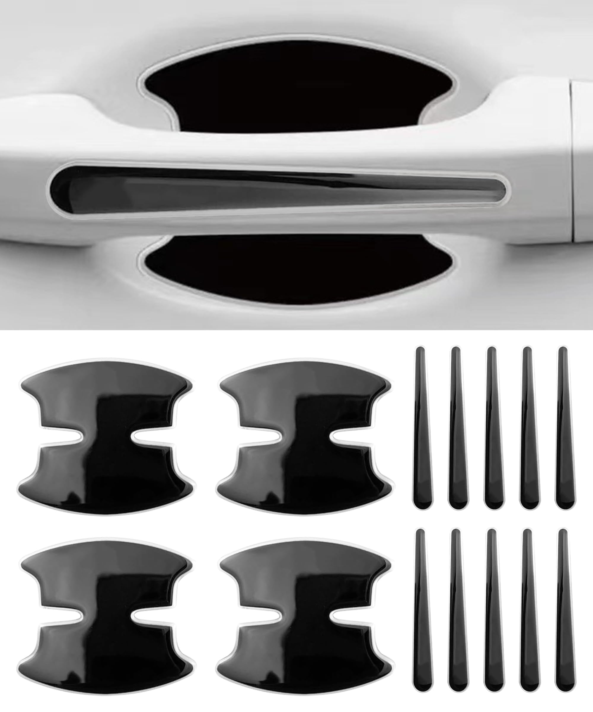 14PCS Black Car Door Handle & Bowl Protectors - Scratch-Resistant PVC for Cars, SUVs & Trucks-image-fe8a97c2-e15c-41c7-99d8-47813afa7ee1-66650