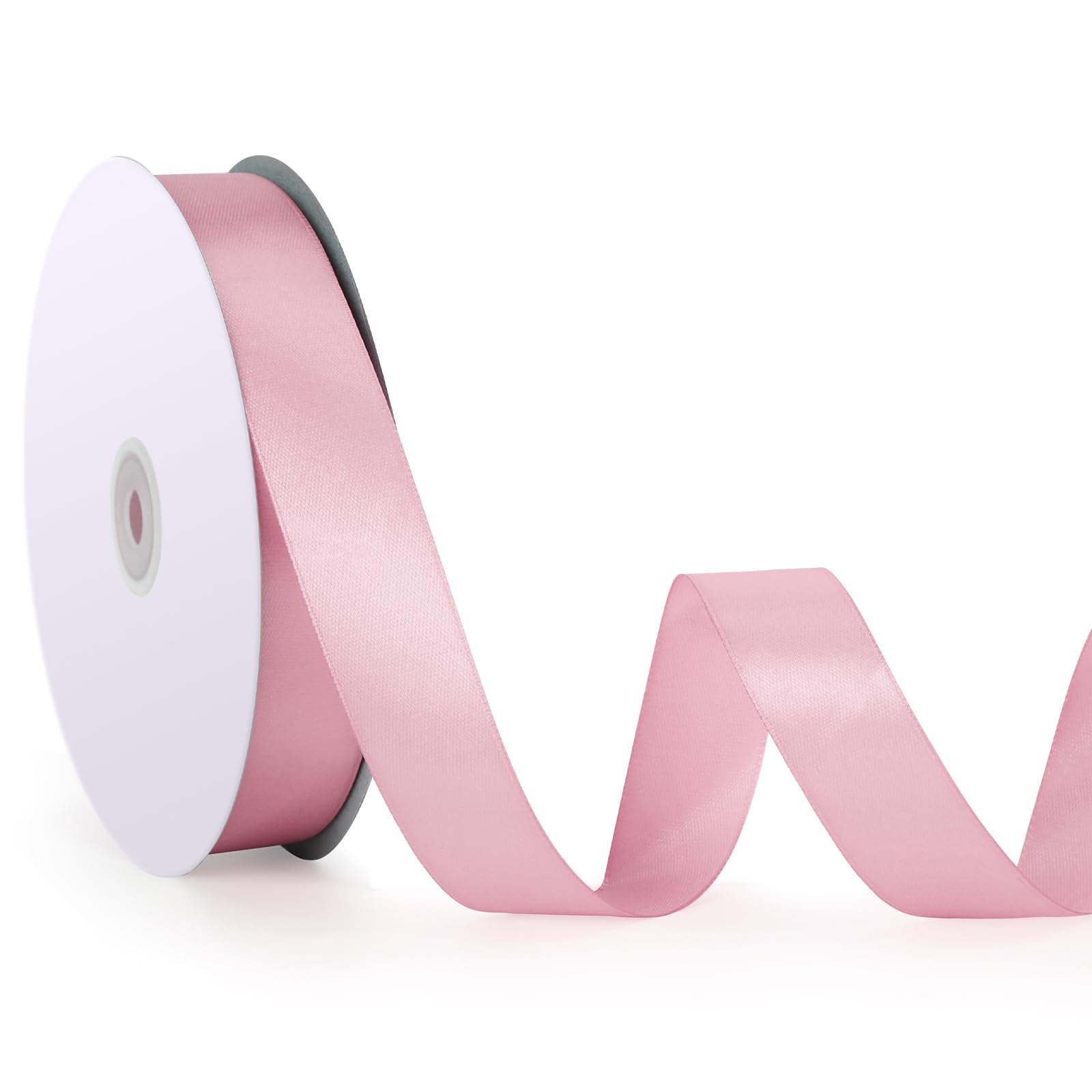 25mm x 92m Pink Satin Ribbon for Crafting & Decoration - Perfect for Weddings & Gifts-image-b50576fb-d6b5-4956-a0cb-d139668930fa-2367