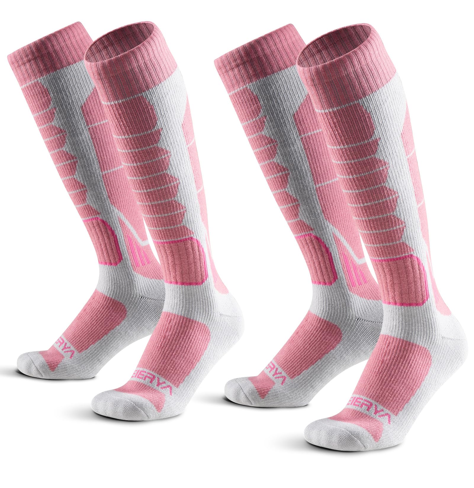 Women's Merino Wool Ski Socks 2 Pack - Purple UK 1-3-image-f937597c-a496-4ac0-bcd5-3dd31930e093-102247