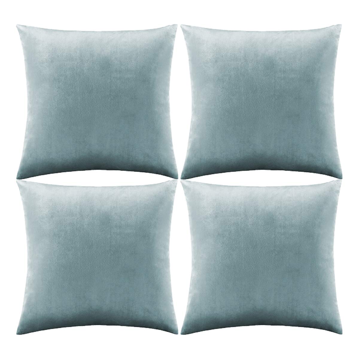 Velvet Cushion Covers Set of 4 - Greyblue 50x50cm-image-2f8f7fe9-2c11-4815-8dd7-e5901c9821a1-110467