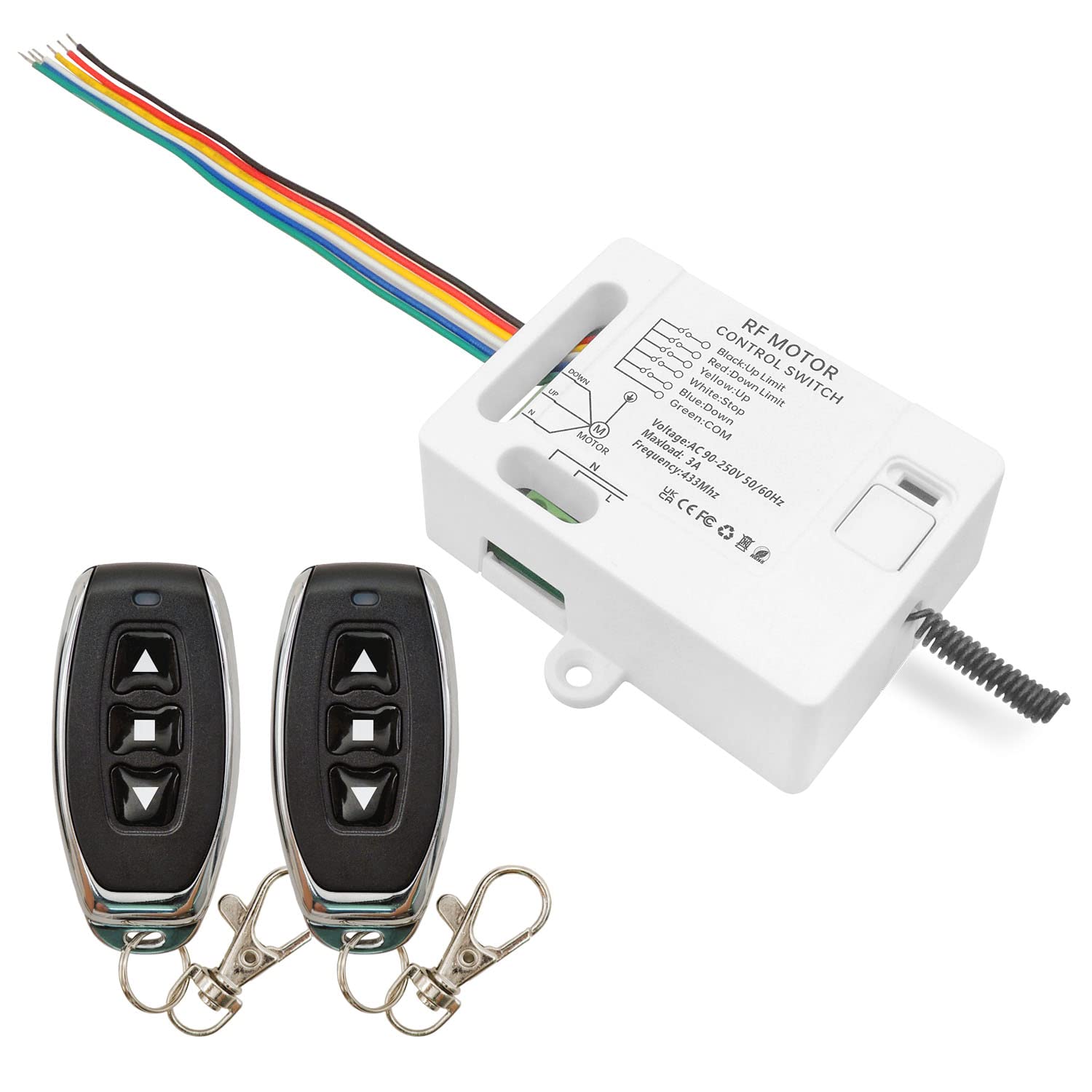 Wireless Roller Shutter Remote Control Switch 240V 3A Relay Receiver With - View #6