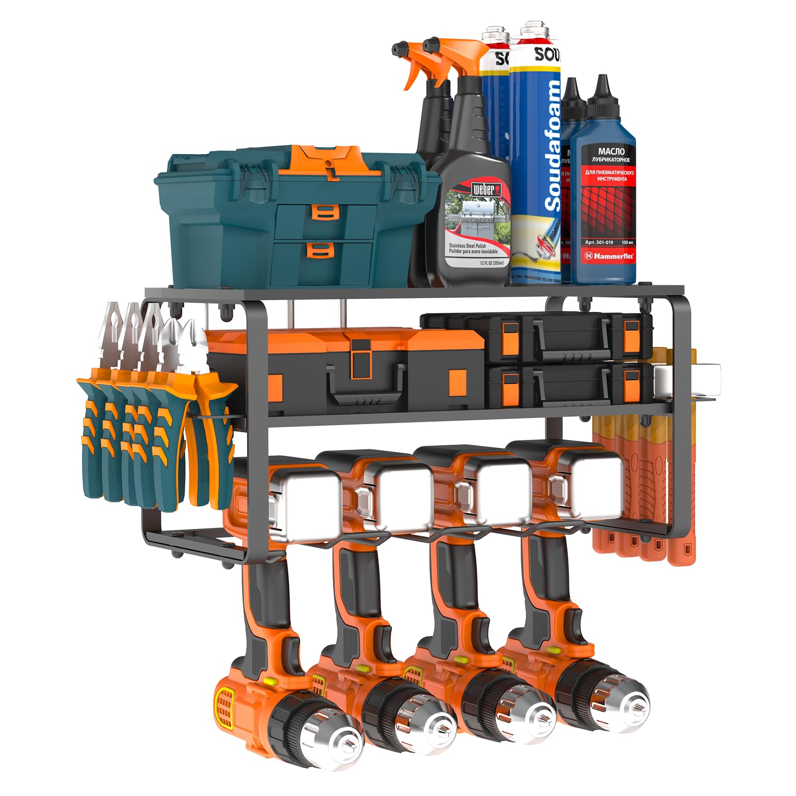 Power Tool Organiser Rack 3 Layer - Orange-image-72bf8ed1-f4b5-43f4-a5b7-89f2876788e8-105901