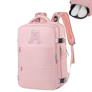 Women's Laptop Backpack Cabin Bag - Pink 17.7x11.8x7.87 in-image-a6615b6e-9bef-456e-9169-bfac525231f0-116226