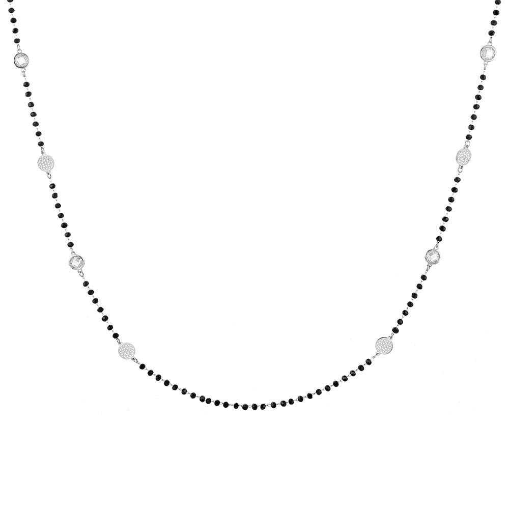 Stainless Steel Long Necklace - Silver/Rose Gold-image-cd6ab682-83d9-4dff-9329-50a5e4a8e730-91300