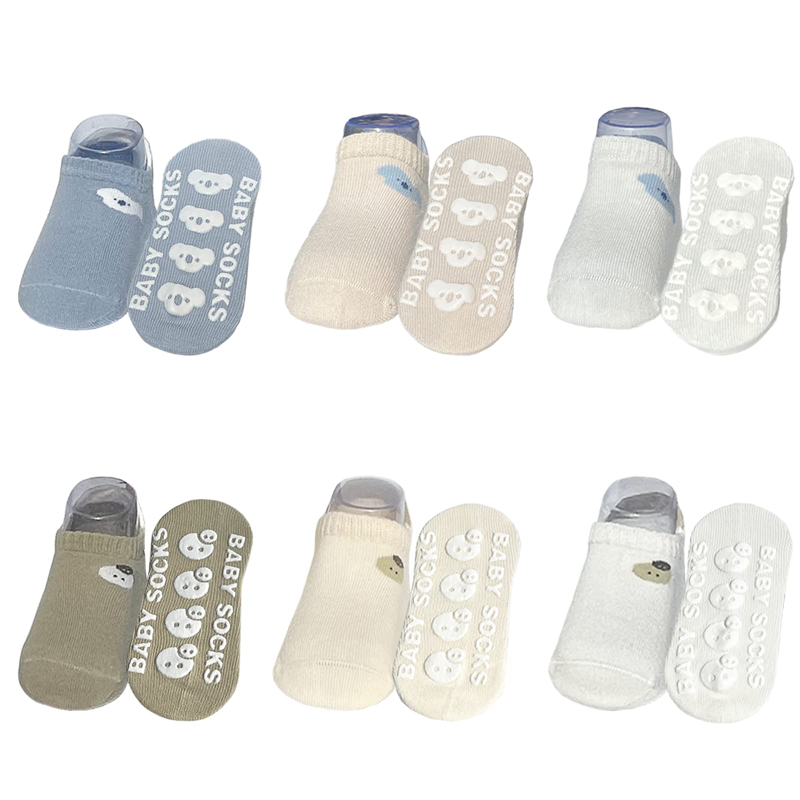 6 Pair Baby Ankle Socks with Anti-Slip Grips - Cotton Comfort for Toddlers (Blue/Green, Ages 3-5)-image-fd5e284e-0155-4e05-b17c-03a408db214c-58345