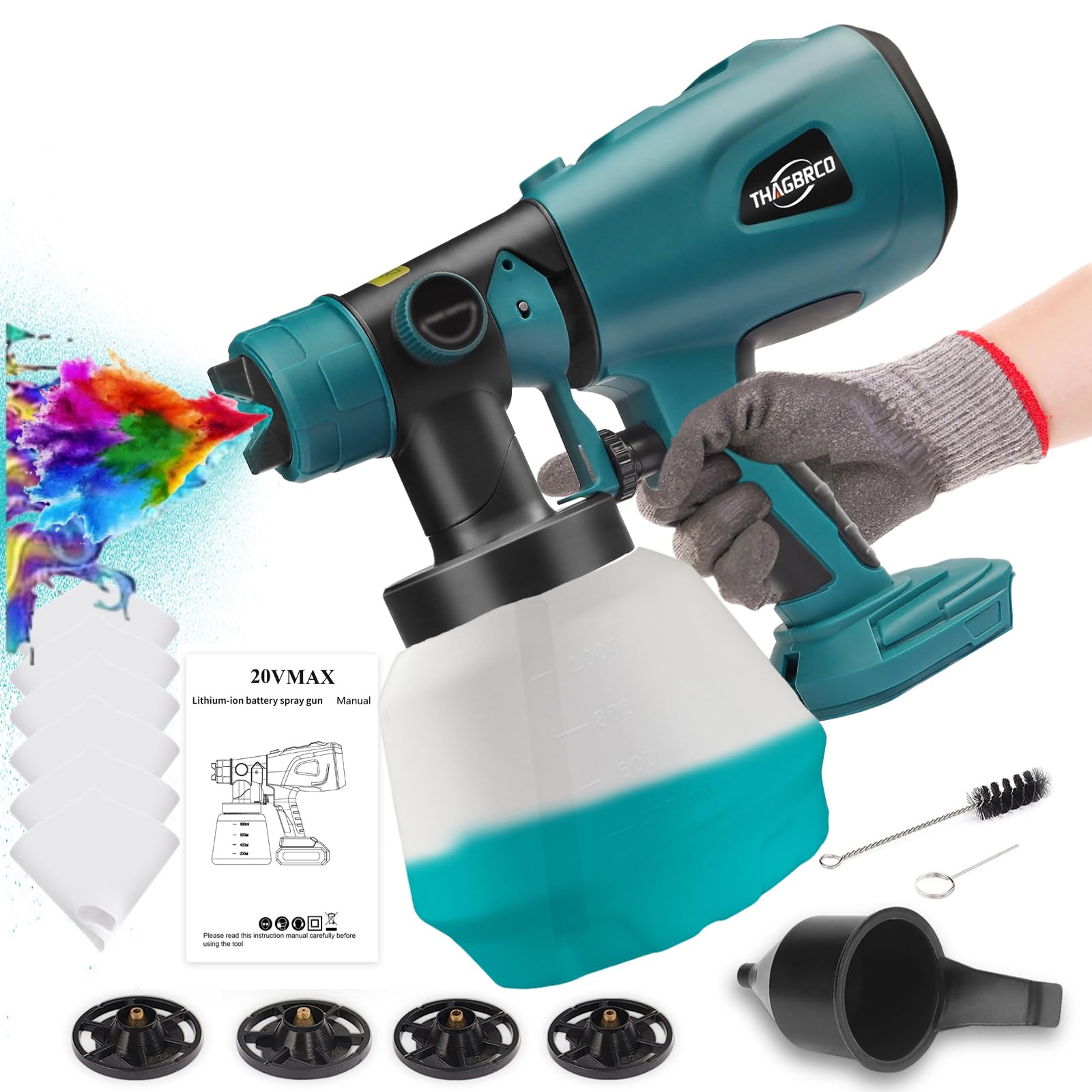 Cordless Paint Sprayer 4 Nozzles - Blue UP-1-image-75351068-ff54-4567-94c4-bab098689a07-116632