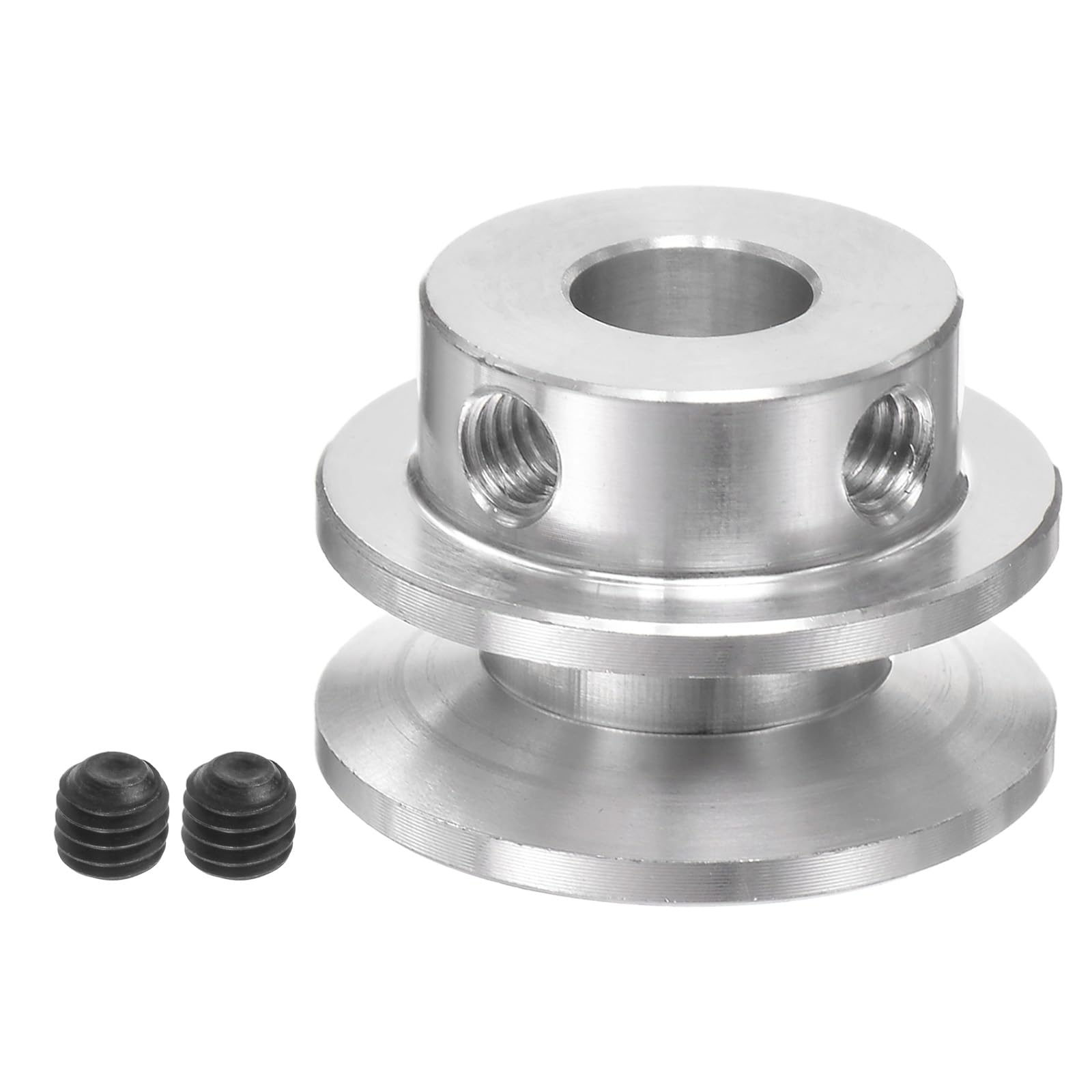 V-Type Pulley 5mm Bore 12mm Outer Dia Single Groove Aluminum Alloy