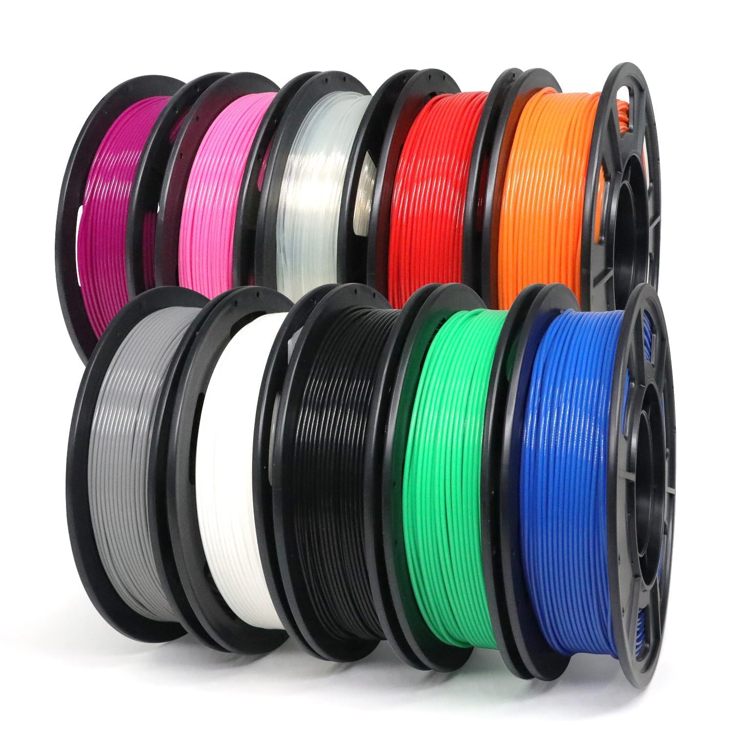High Toughness PLA+ Filament 1.75mm Bundle - 10x250g Pack, Precision +/- 0.02mm for 3D Printing-image-25418c51-7844-4f31-bbc2-f5f2d08bd788-79271