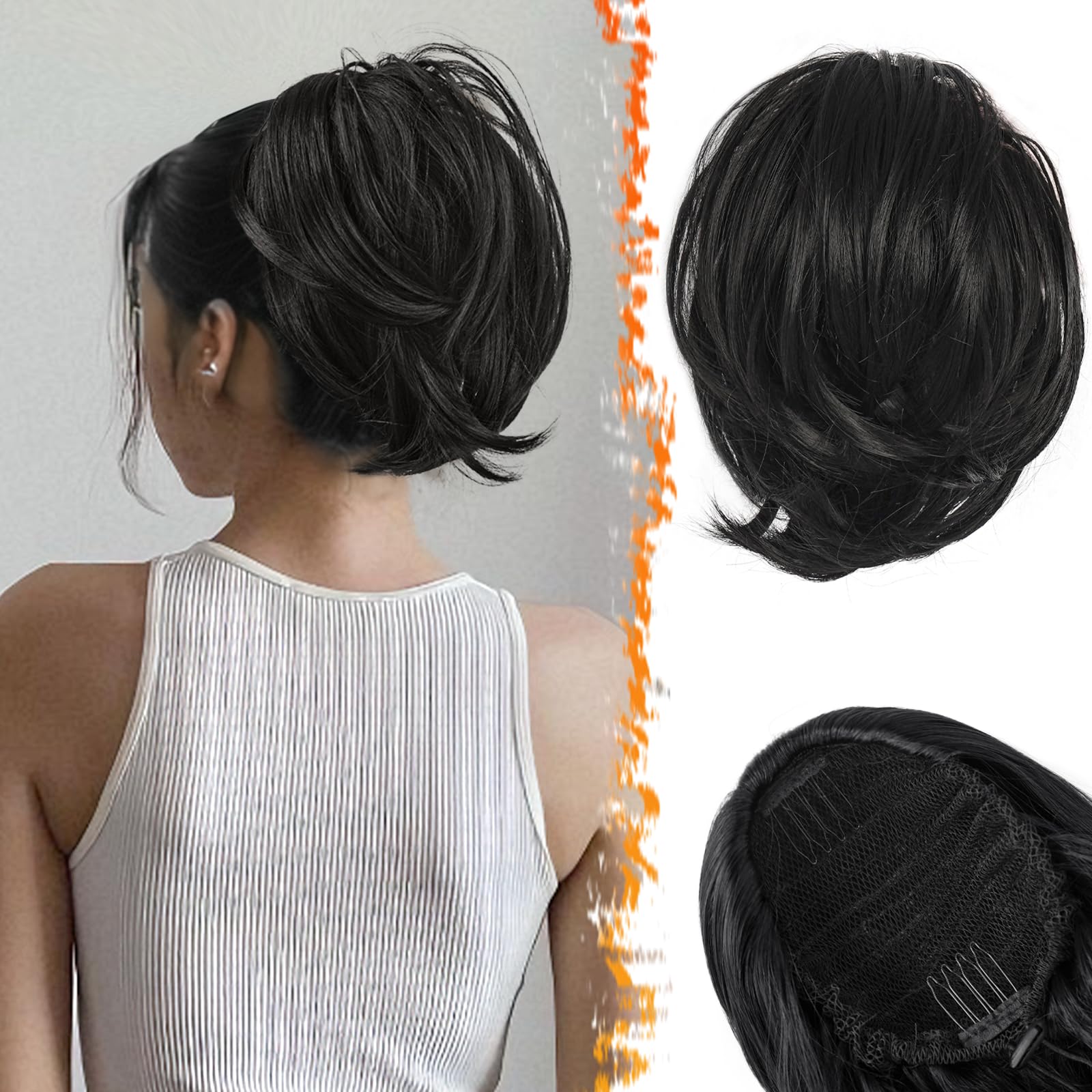 Elegant Black Drawstring Hair Bun Extension - Natural Look & Easy Fit-image-d13dc18d-8ddb-4be2-99a0-0a777fc5073e-56926