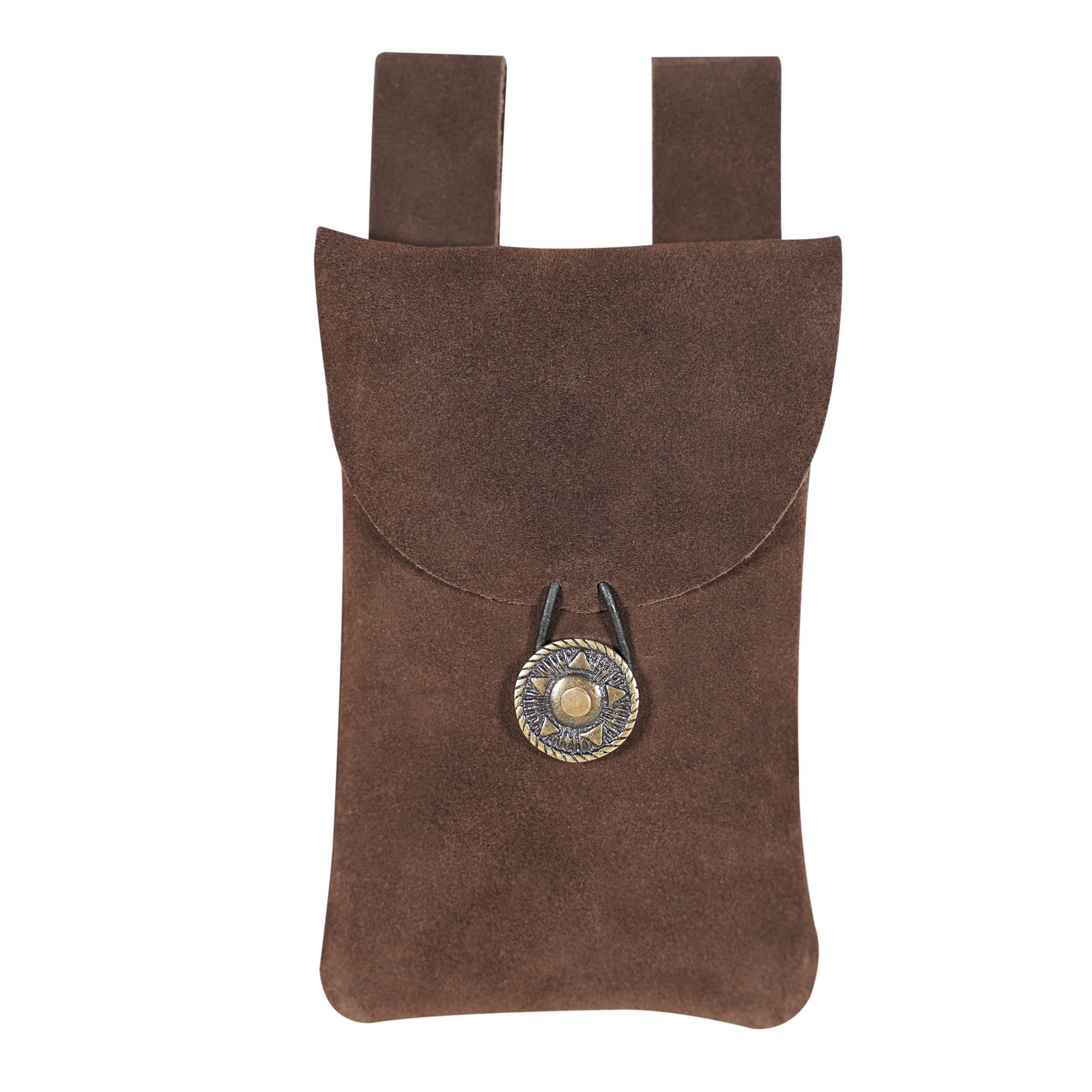 Renaissance Suede Belt Pouch - Chocolate Brown 7.2x4.7in-image-24f2be7d-39b2-4df6-8c23-ed5bbc46f652-117215
