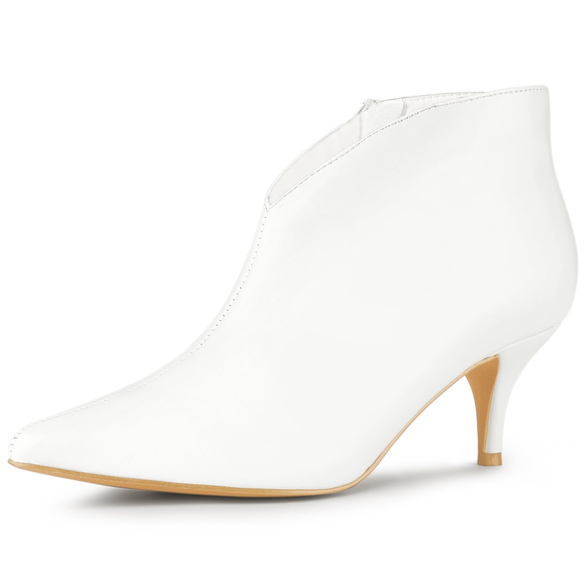 Women's Stiletto Heel Ankle Boots - White 7 UK-image-928dba08-8108-459b-90c7-d85ac83ad2c6-88619