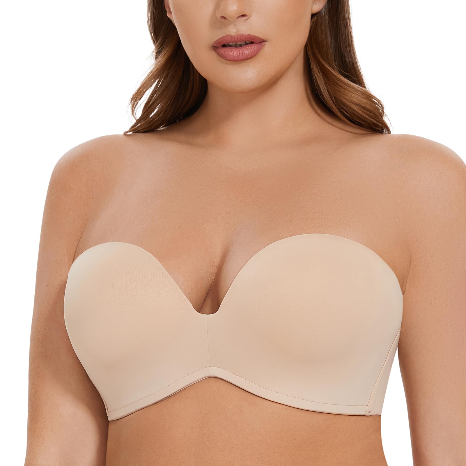 Women's Strapless Push Up Bra - Beige 32B-image-5aab92e6-a455-46ee-acae-7ccb79077e35-115638