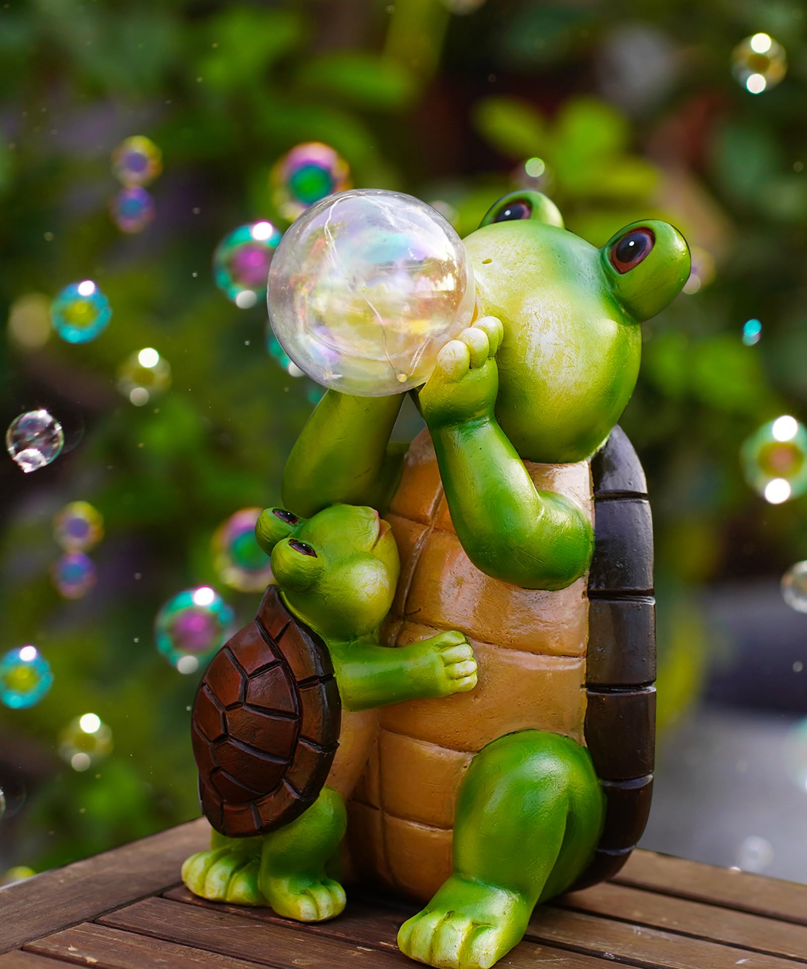 Solar Turtle Garden Ornament with LED Lights - Turtles With Bubbles-image-105d6f09-926d-48e0-8157-b5e3c4e7a539-95206