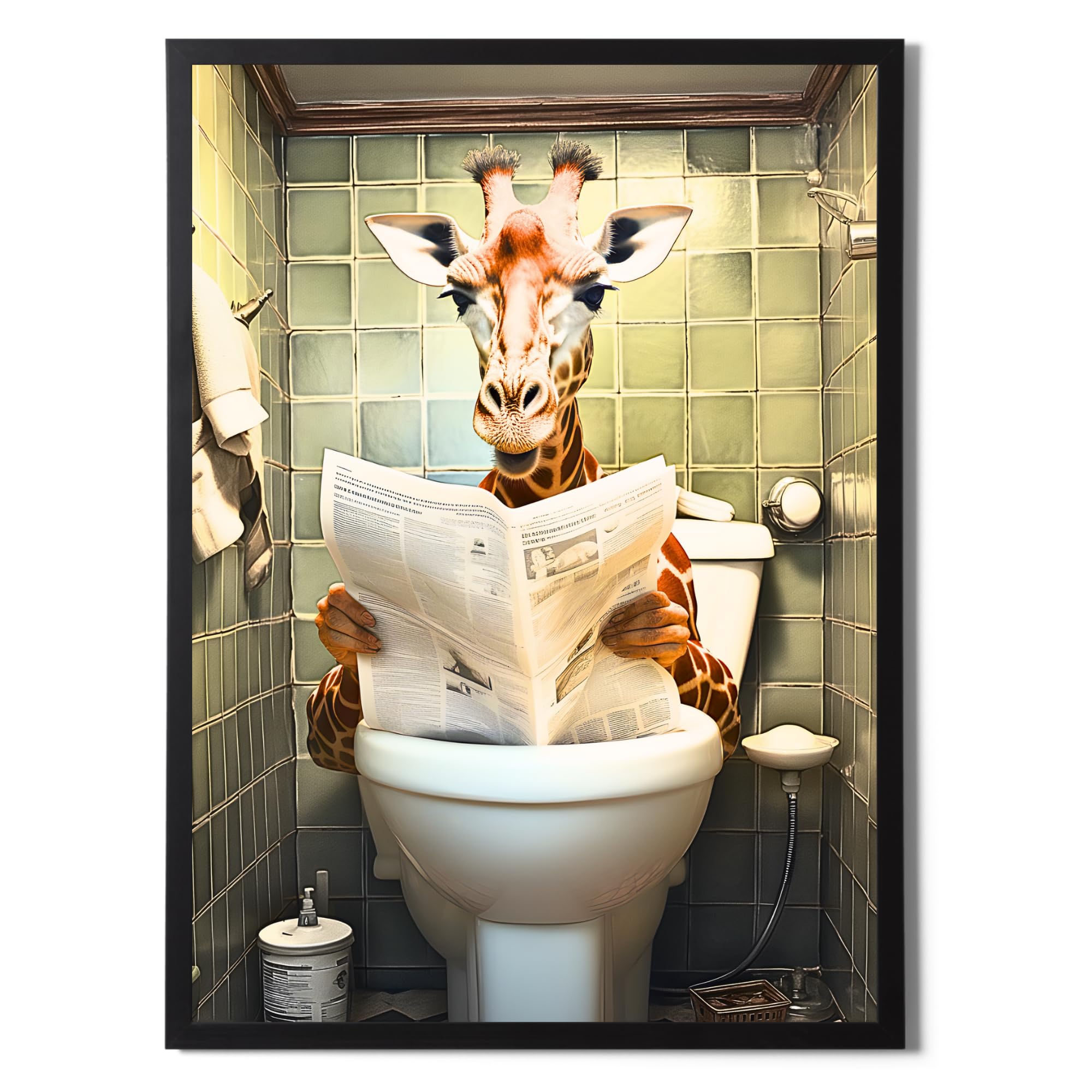 Funny Giraffe Toilet Poster - Multi-coloured A4-image-7157b3ad-5e7e-41ec-9889-ed4b2c4d7f0f-120408