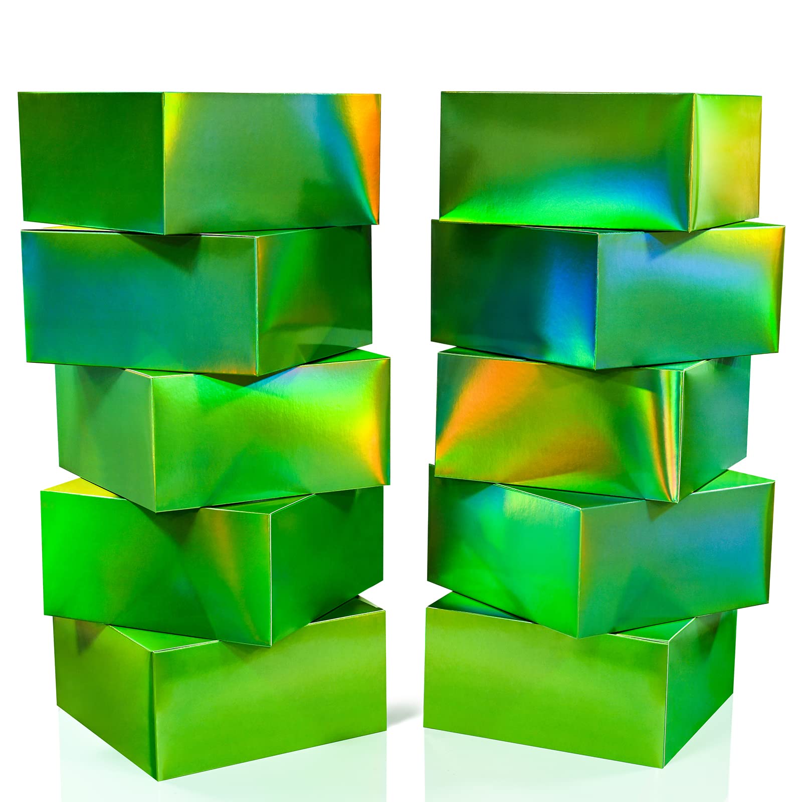 Decorative Gift Boxes with Lids, 10 Pack 20x20x10cm, Ideal for Weddings & Birthdays - Green Gradient-image-7c9a114a-3dc3-4537-a0af-1078a5178ea2-65535