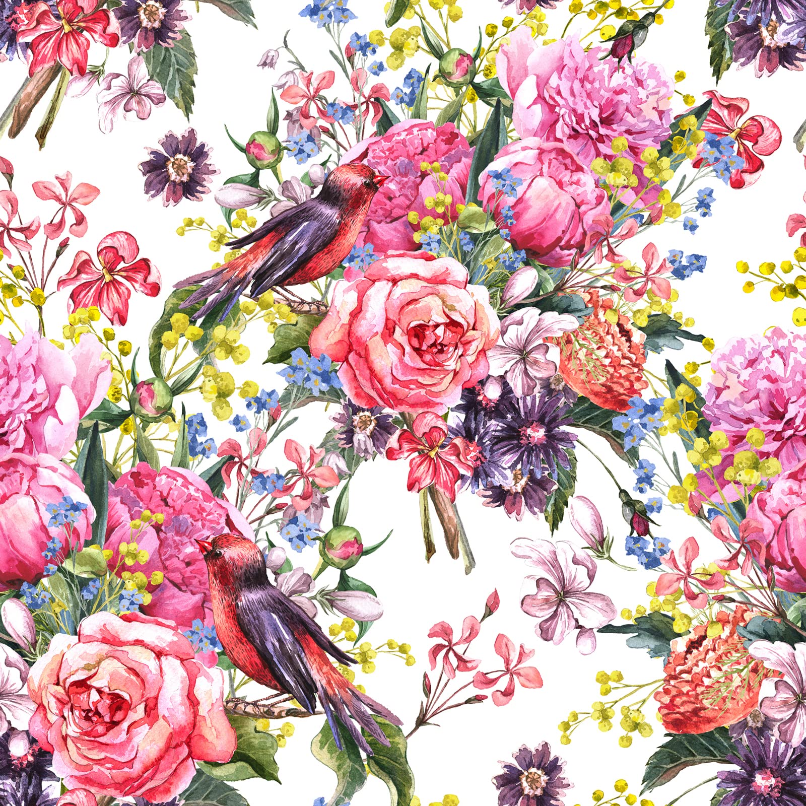 Peel and Stick Wallpaper - Floral Bouquet 44.5 x 700 cm-image-71cc2a43-f520-45d2-93e8-3eab72060bf9-100538