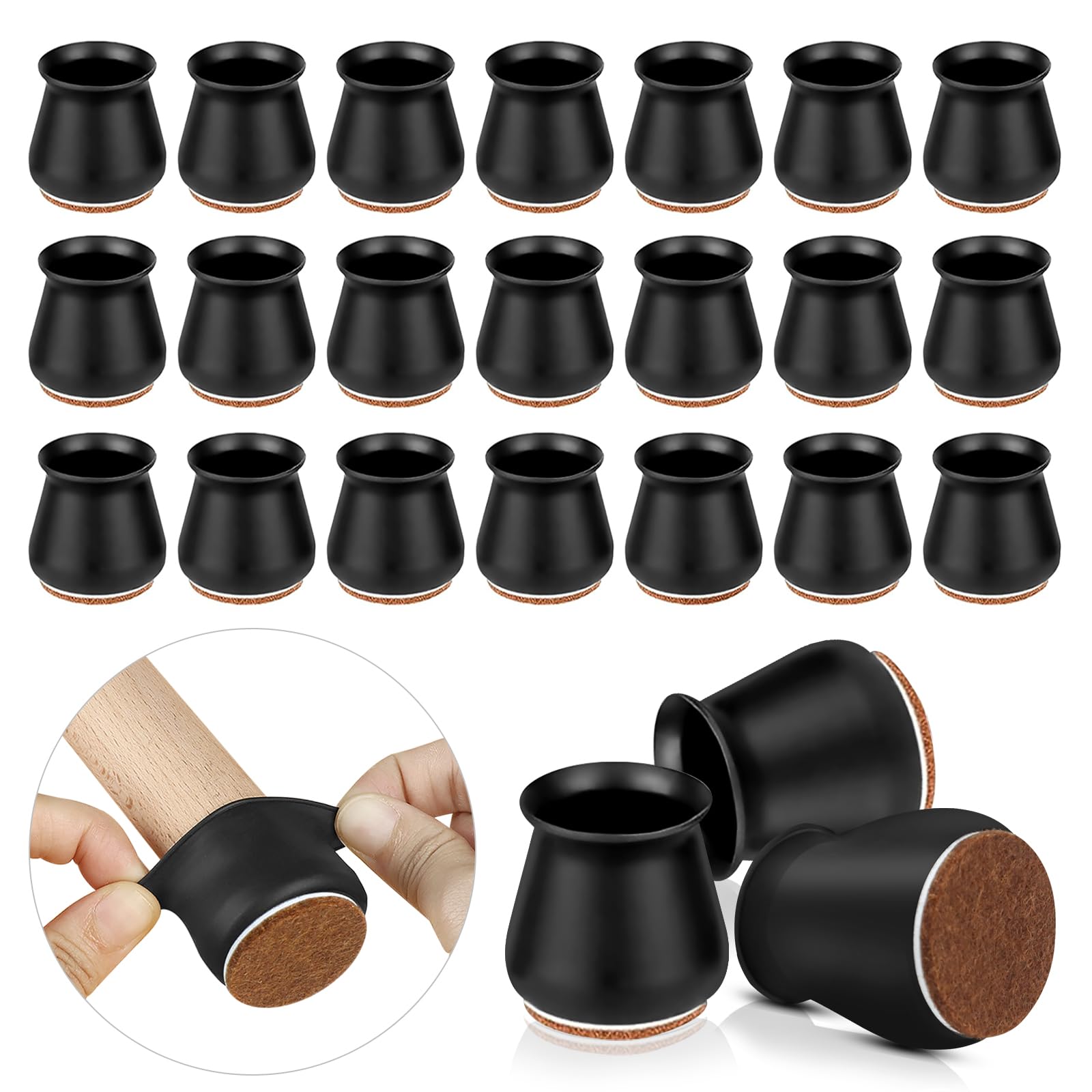24 Pcs Silicone Chair Leg Floor Protectors with Felt Pads - Noise & Scratch Reduction-image-d9d9d254-92cc-4f00-912e-5caad48654ab-58637