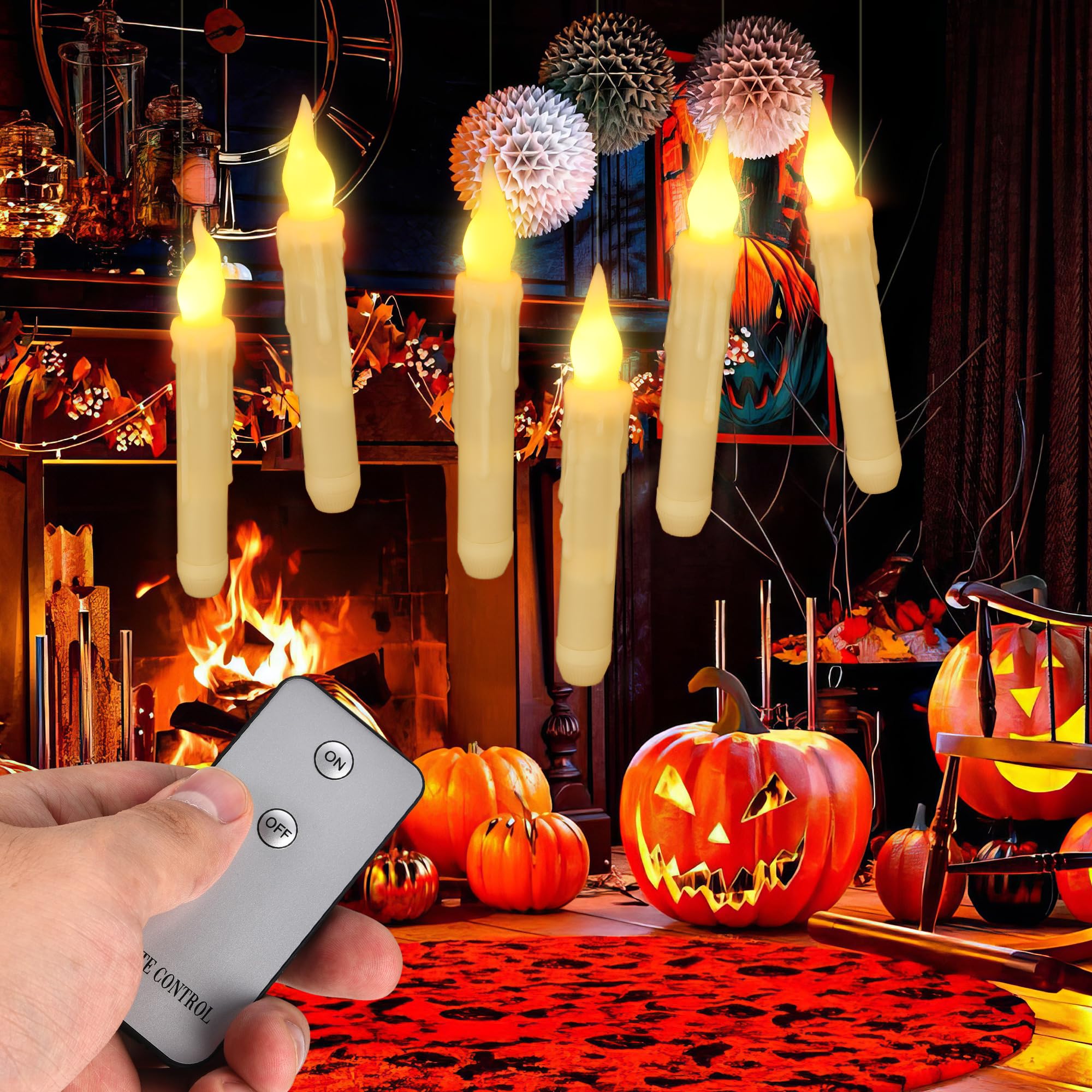 Floating LED Candles with Remote - Flickering Flameless Halloween & Party Décor-image-fe5cb0b1-73dd-4853-8355-7b1dd00312ff-61548