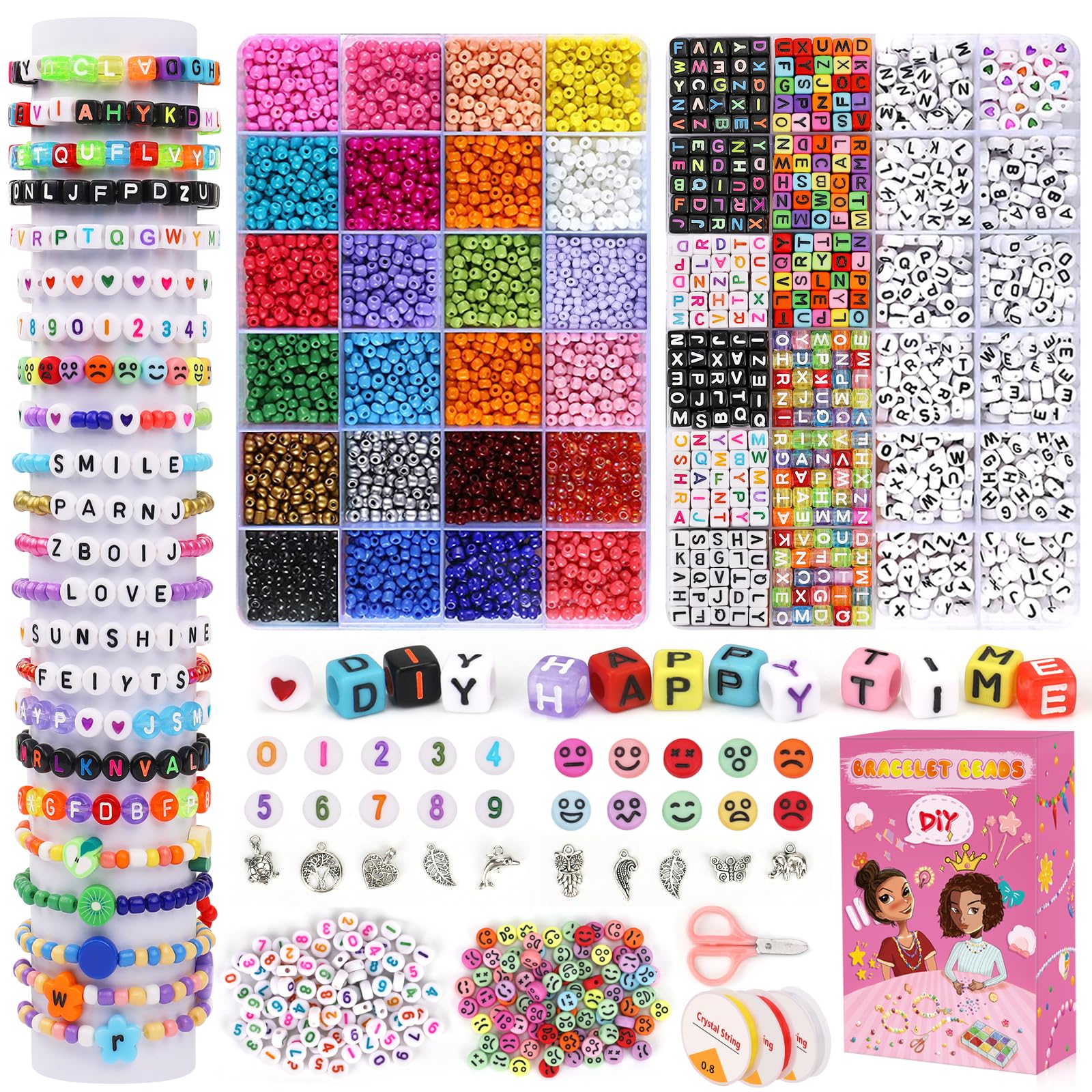 Bracelet Making Kit with Beads & Charms - A-4MM S-image-8f5e914c-facf-428e-911e-8c0dbc29cc17-105974