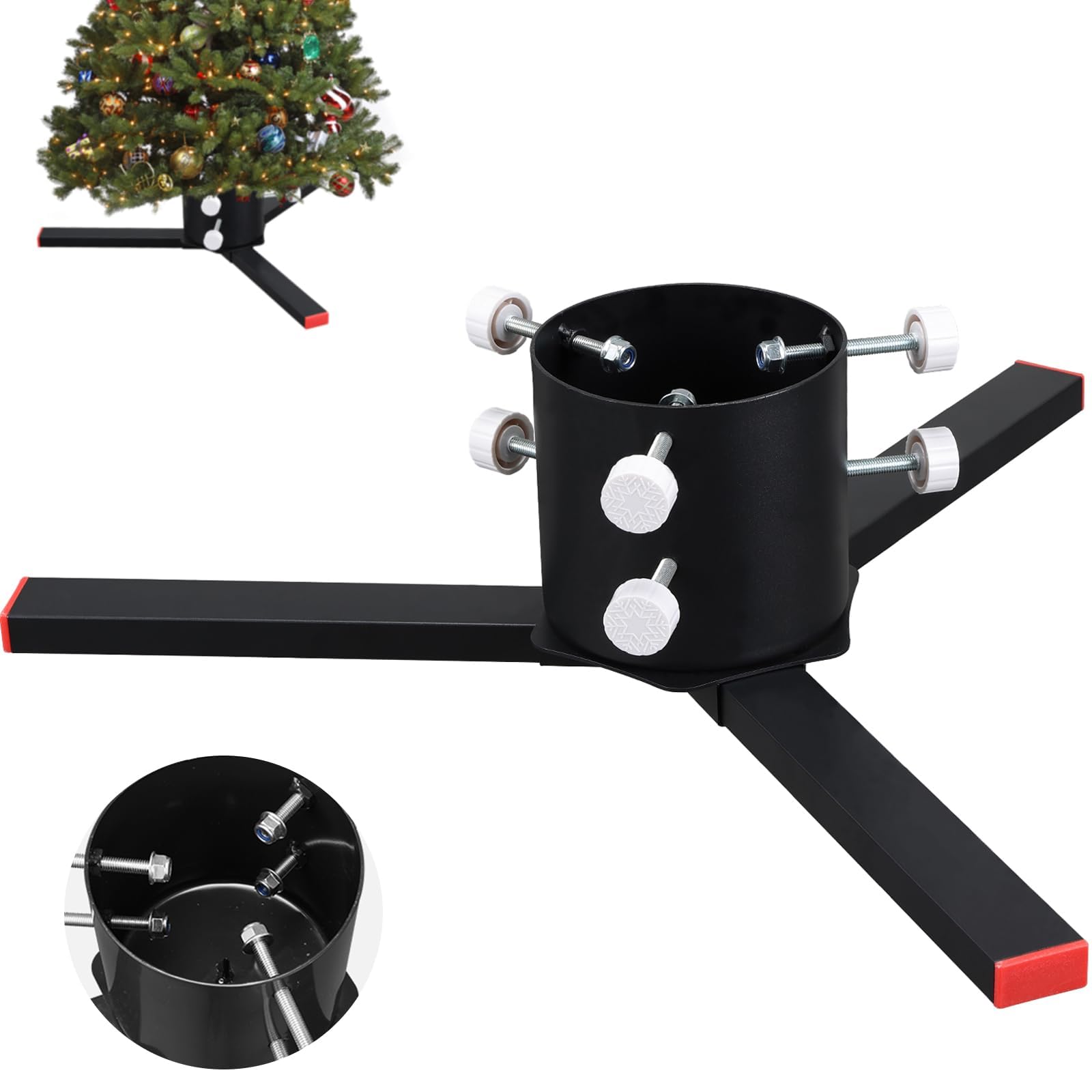 Christmas Tree Stand Heavy Duty Up to 7FT - Black-image-efefde55-80a7-49d0-ae19-f9c4bc839785-96007