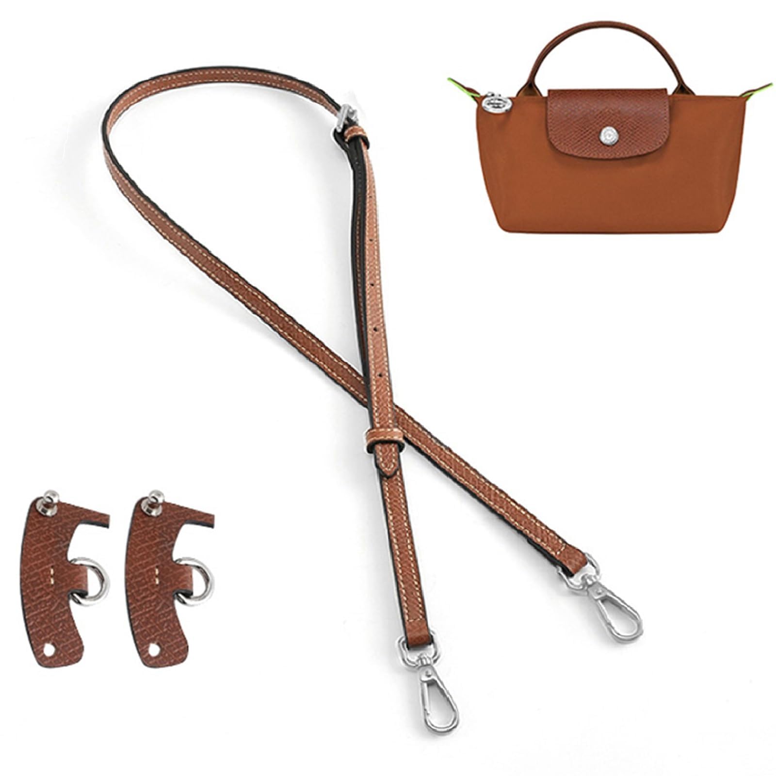 Adjustable Leather Handbag Strap - No-Punch Design, Brown Gold, Transform Your Bag Effortlessly-image-69812510-6a94-44eb-8d78-0f8951d12686-78936