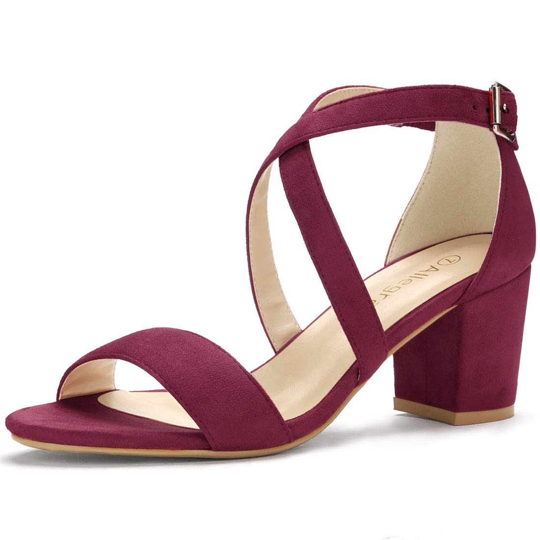 Women's Block Heel Sandals - Burgundy UK 4-image-99eaeb8b-5790-4f9b-bcd4-53c8307099ac-115311