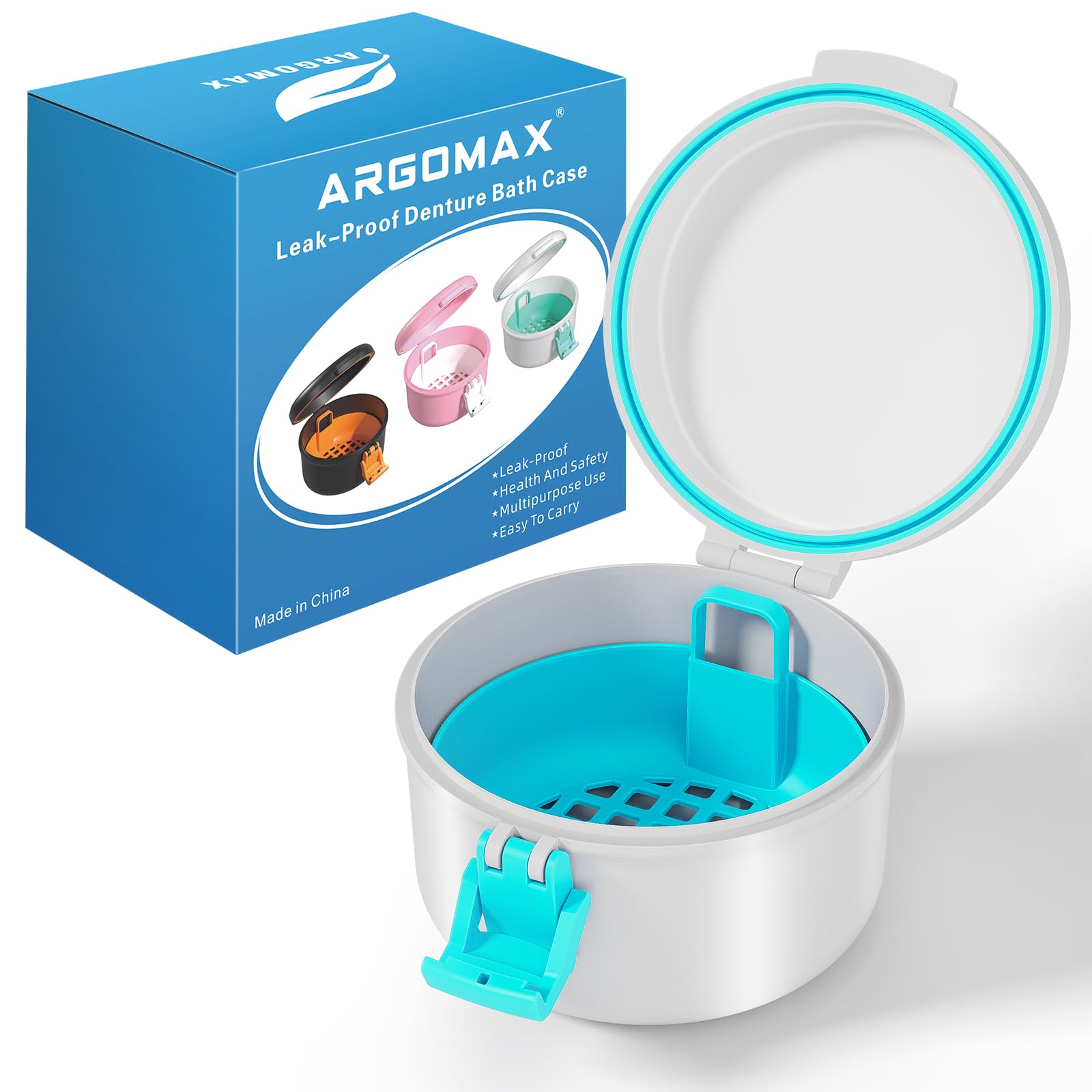 Leak Proof Retainer Cleaner Case, ARGOMAX Soaking Case.(White+Blue).-image-3a3bb2a0-53d7-40ac-94ba-c68392493f5b-63244