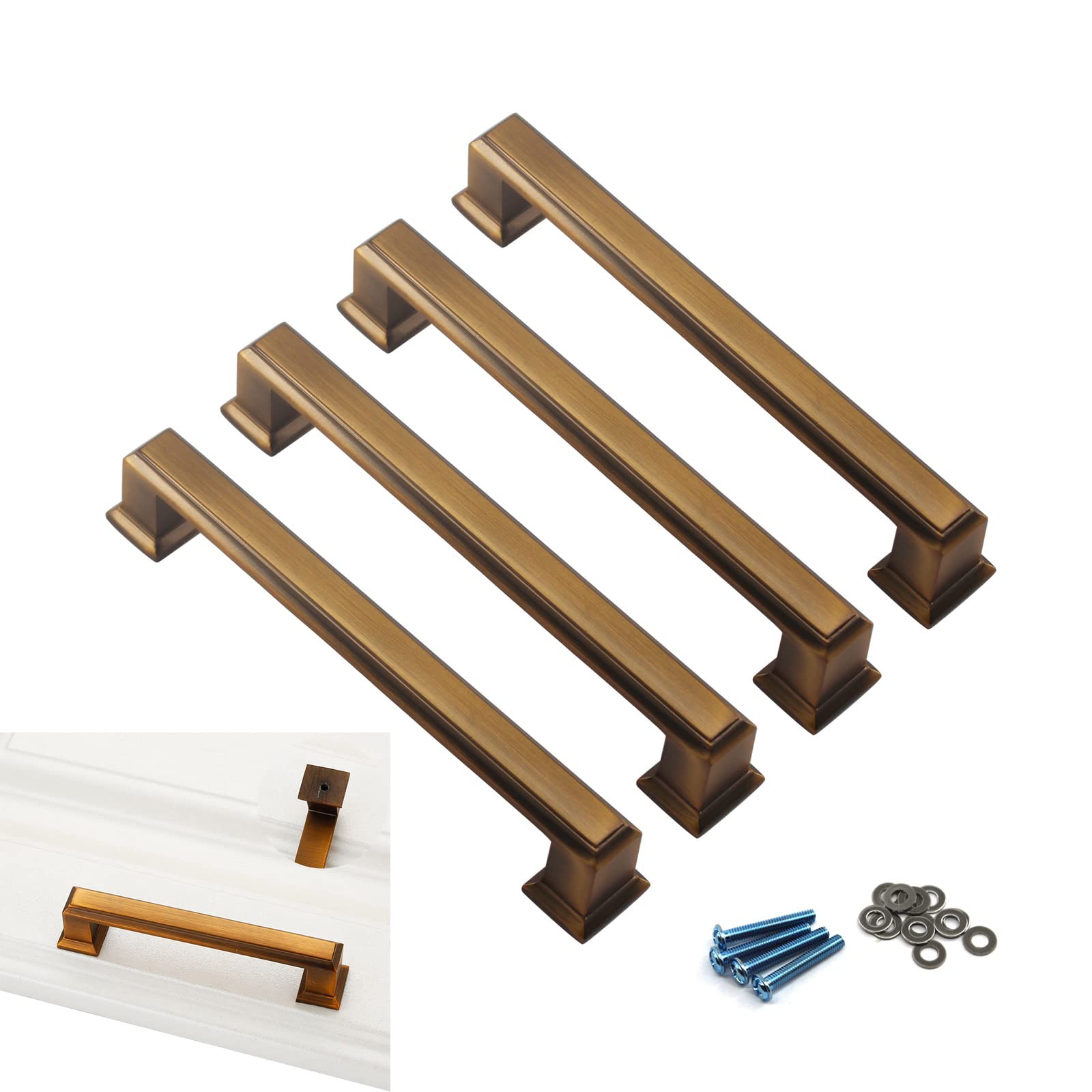 Zerniple Handle Pull Solid Zinc Alloy Drawer Wardrobe Handle 192mm (4-image-dc6f32d8-7f61-4903-97ba-b2328ef7578b-64782